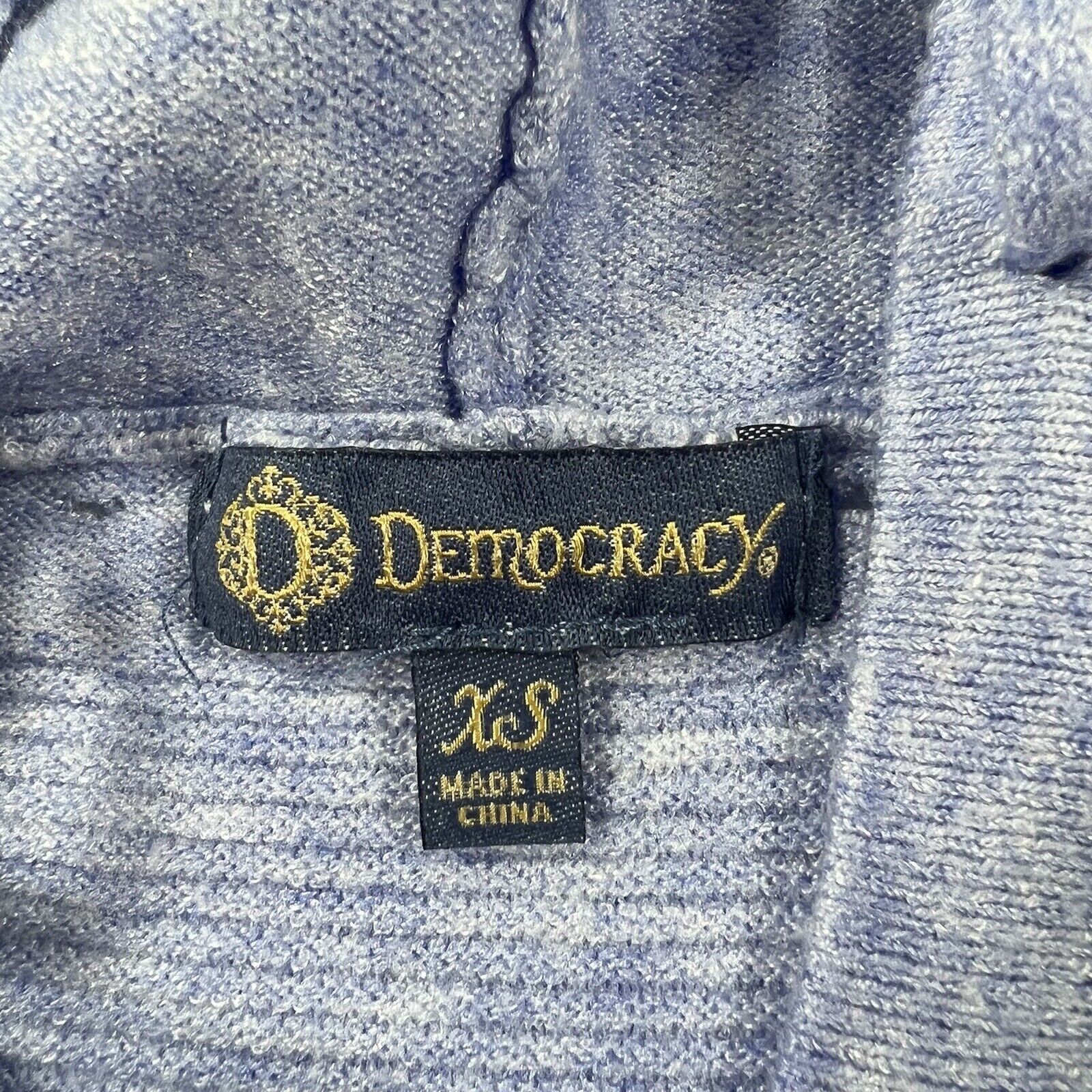 Other Democracy Blue Pullover Hoodie Lightweight Sweatshirt Size XS / US 0-2 / IT 36-38 - 3 Thumbnail