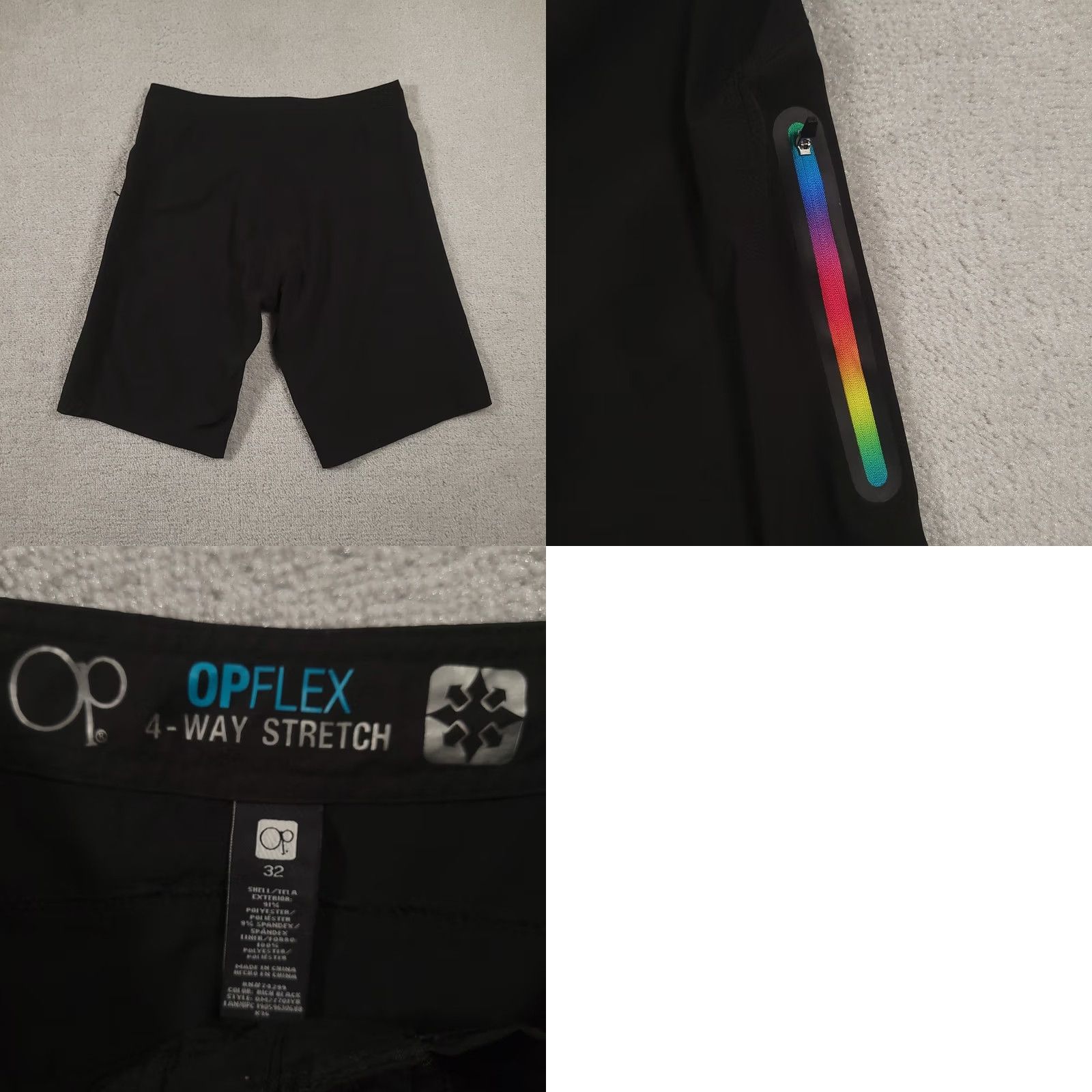 Ocean Pacific Ocean Pacific OP Flex 4Way Stretch Boardshorts Mens 32 Black Shorts Size US 32 / EU 48 - 8 Thumbnail