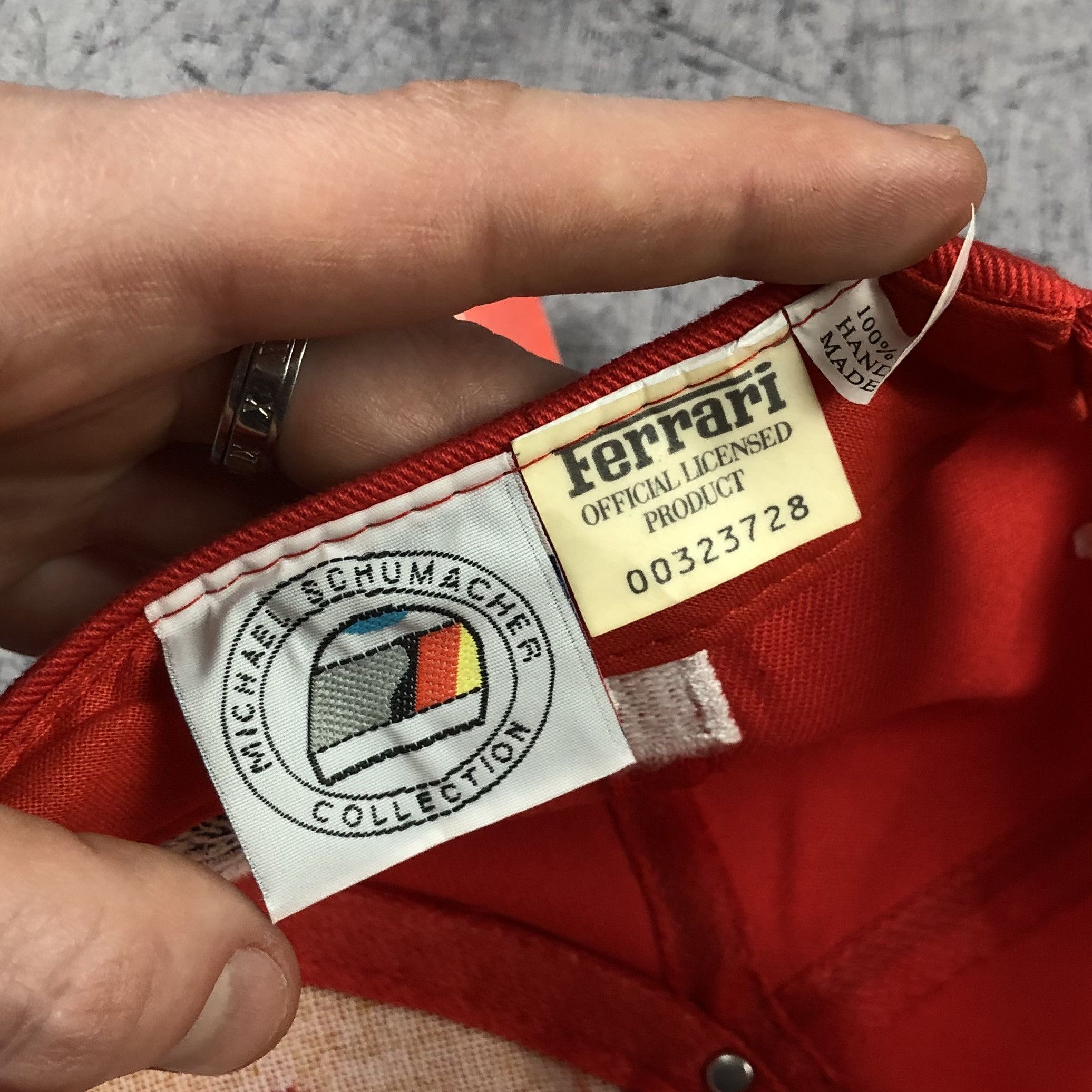 Ferrari 90s Deadstock Ferrari Schumacher Cap F1 Racing Size ONE SIZE - 7 Thumbnail