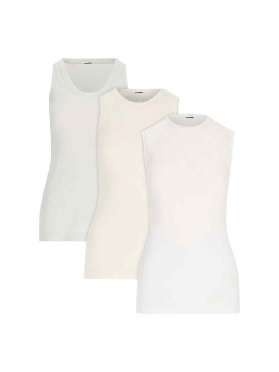 Jil Sander JIL SANDER Women Tops J40FV0106 JTN356 961 White Size M / US 6-8 / IT 42-44 - 1 Thumbnail