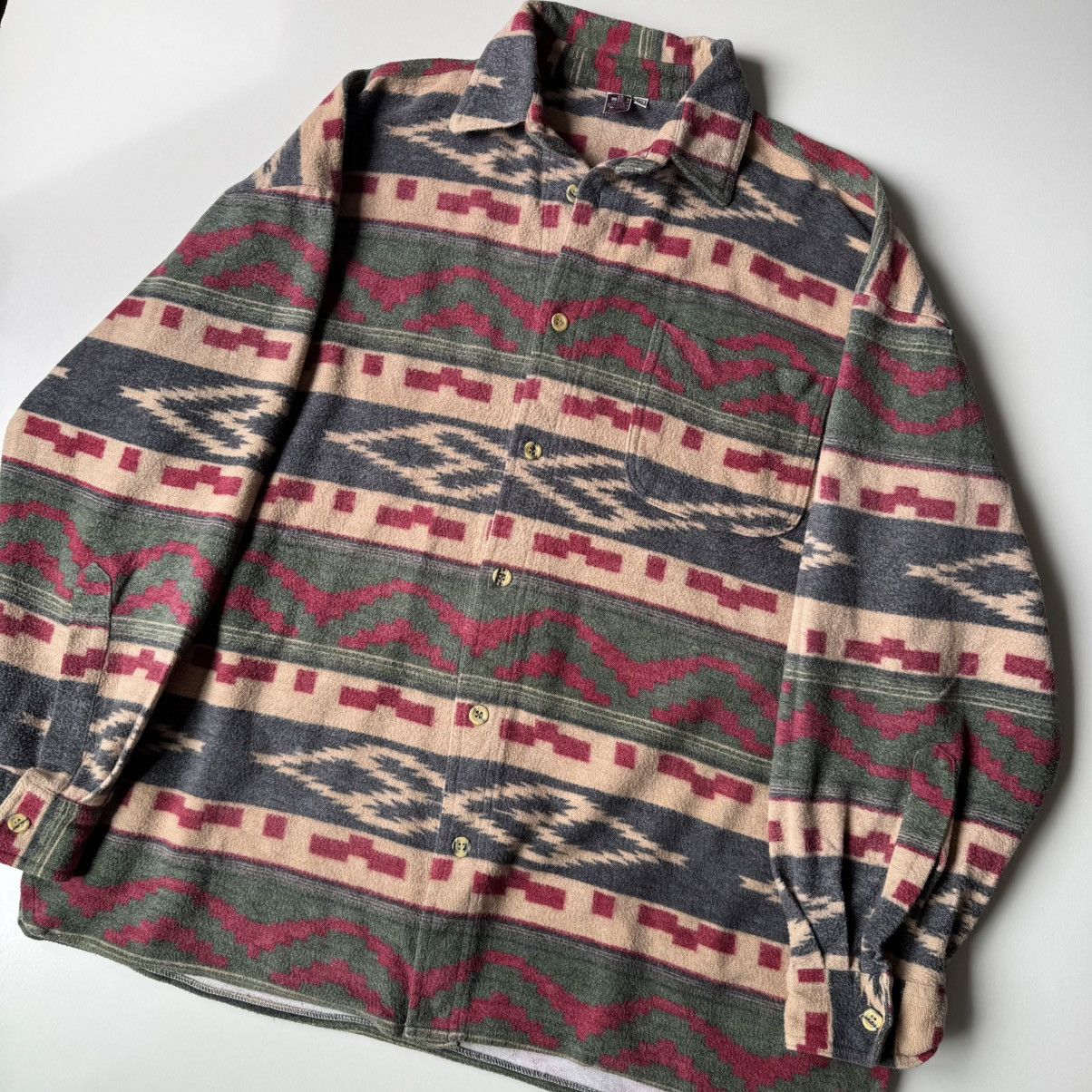 Polo Ralph Lauren × Vintage Vintage Flannel Aztec Cotton Shirt XL Ralph Lauren Style Size US XL / EU 56 / 4 - 7 Thumbnail