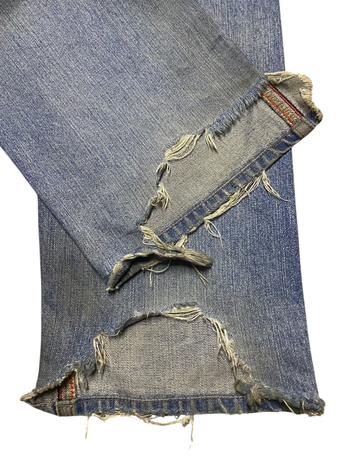 Junya Watanabe Japanese Brand Edwin XV 404 Mud Wash Distressed Baggy Jeans Size US 34 / EU 50 - 14 Thumbnail