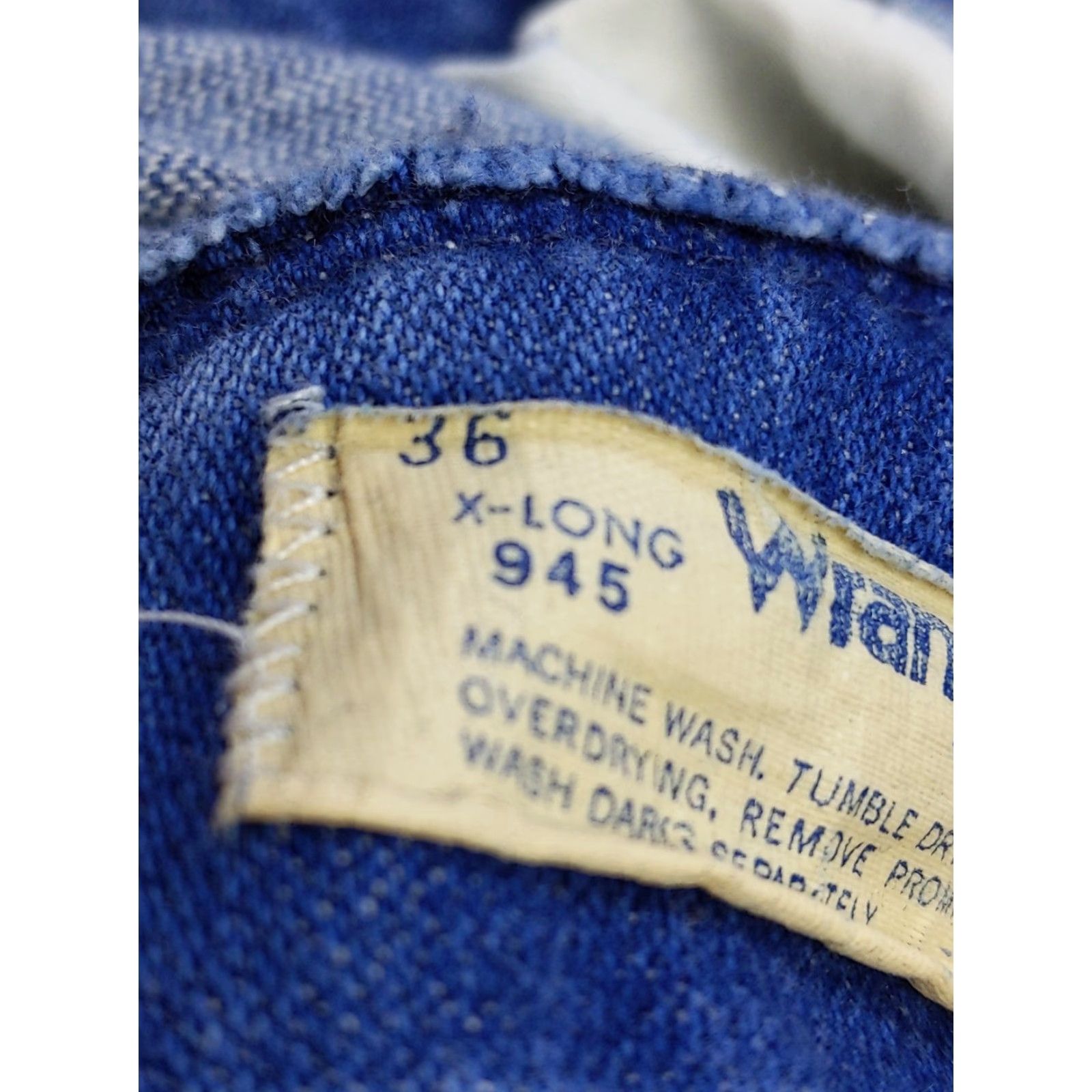Wrangler VINTAGE Wrangler Jeans Mens 36x34 Blue 945 Flare Made In USA 90s Retro Size US 36 / EU 52 - 3 Thumbnail
