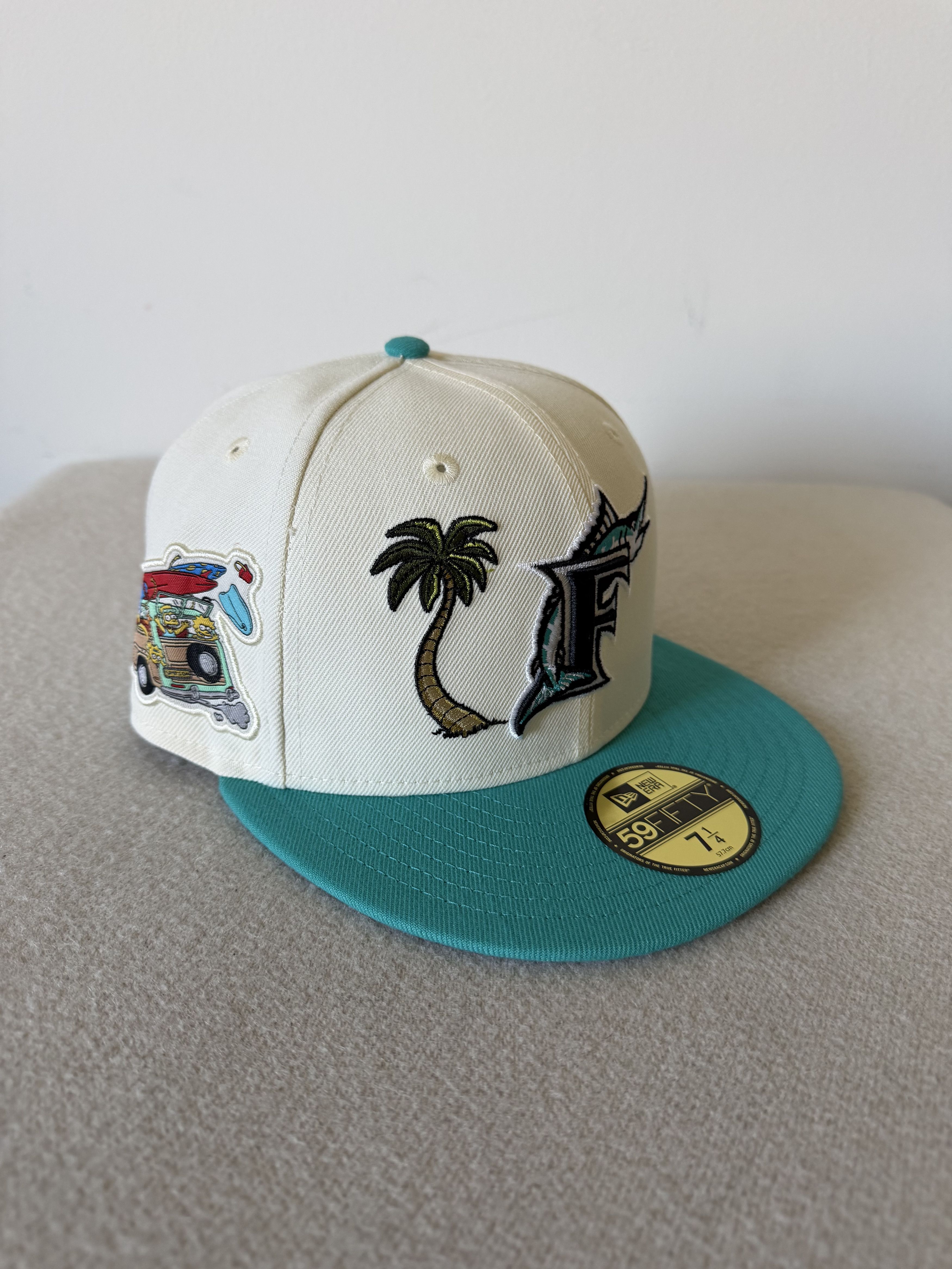 New Era 7 1/4 New Era Florida Marlins Simpsons Localized 59FIFTY Hat Size ONE SIZE - 1 Thumbnail