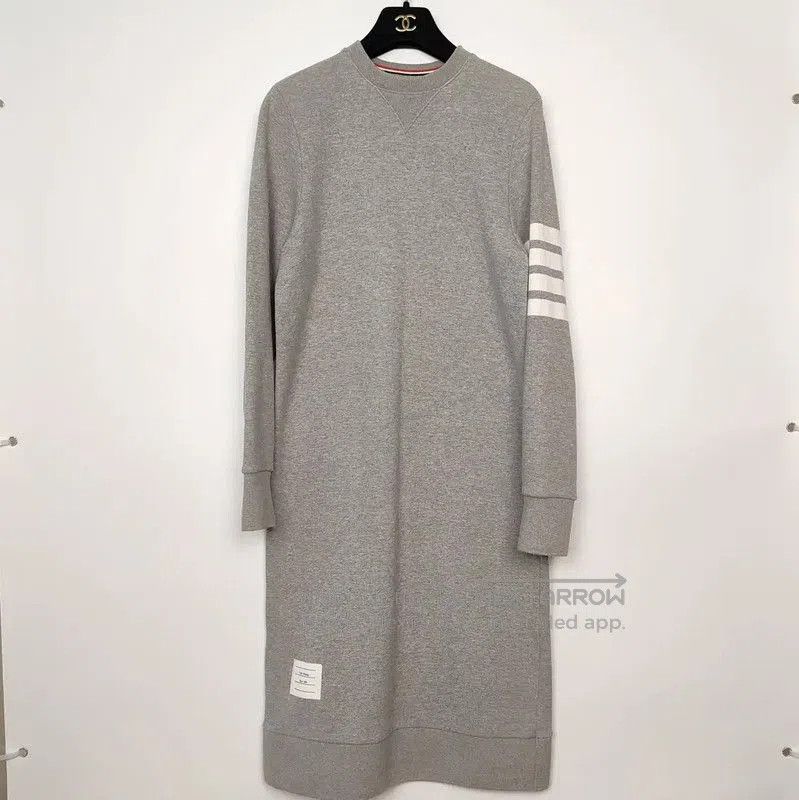 Thom Browne Thom Browne Gray Cotton Women's Dress . Size L / US 10 / IT 46 - 1 Thumbnail