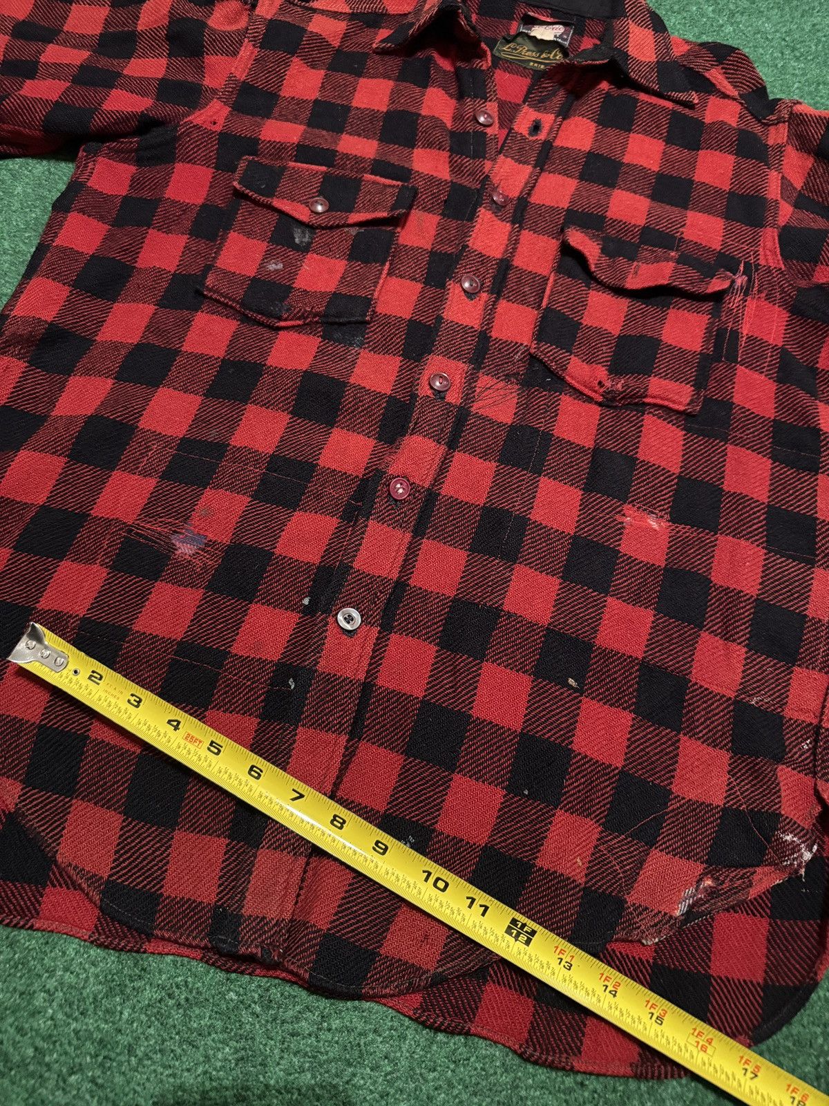 Woolrich Woolen Mills Vintage 40s Woolrich Cat Eye XL Patchwork Distressed Flannel Size US XL / EU 56 / 4 - 9 Thumbnail
