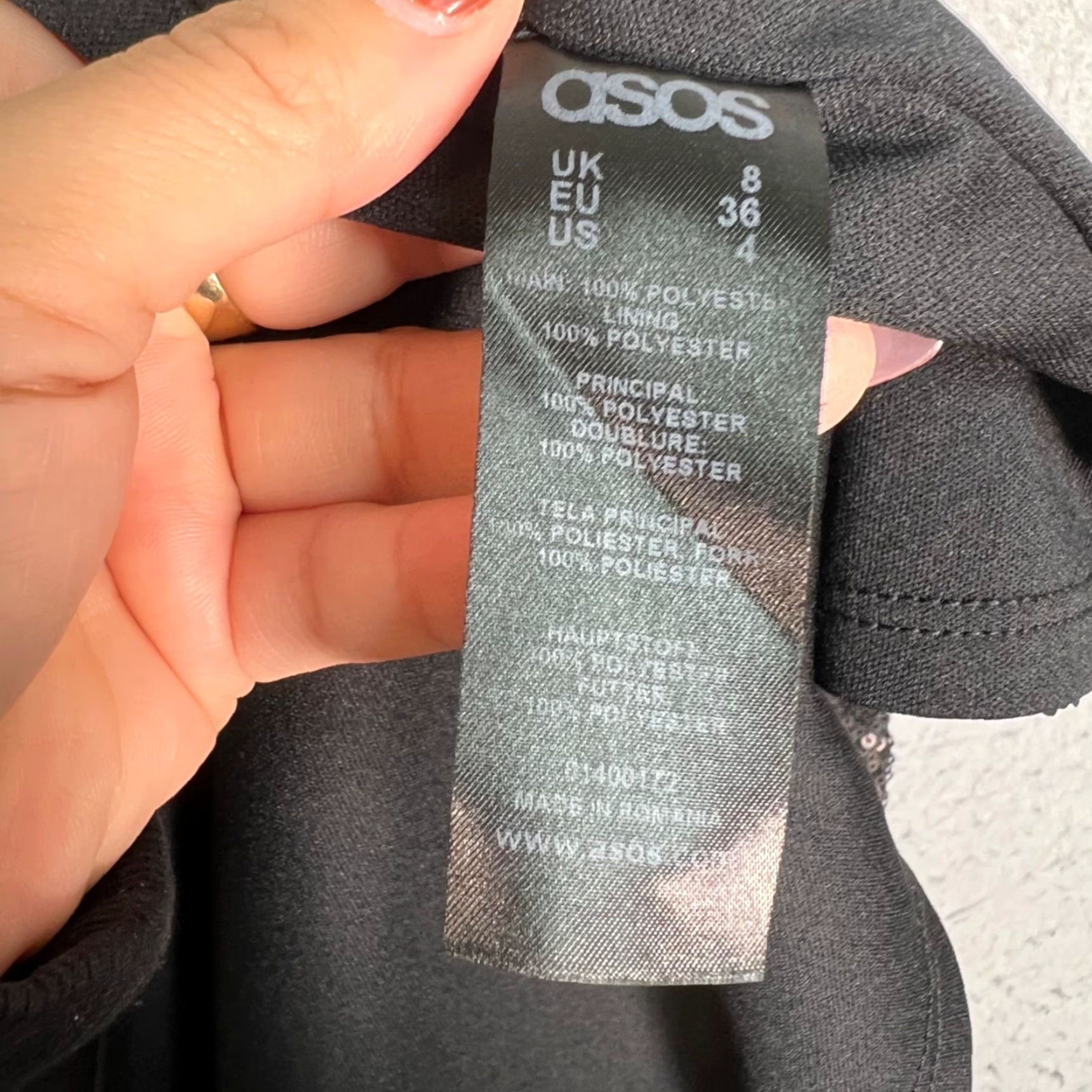 Asos ASOS Sequin Maxi Skirt Black Formal Wear 4 Women Slit Polyester Midi Skirt Womens Size 4 Vintage: No Size 27" / US 4 / IT 40 - 3 Thumbnail