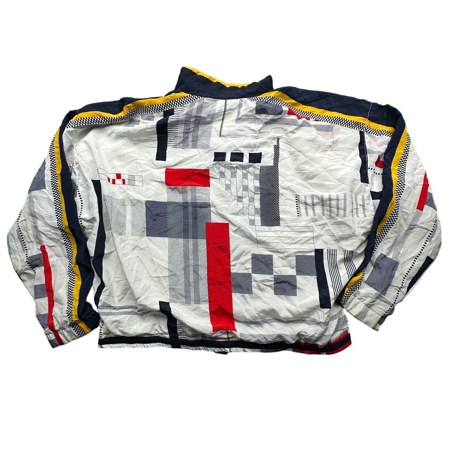 Vintage Vintage 90s Tail Geometric AOP Windbreaker Jacket Womens L Size L / US 10 / IT 46 - 2 Thumbnail