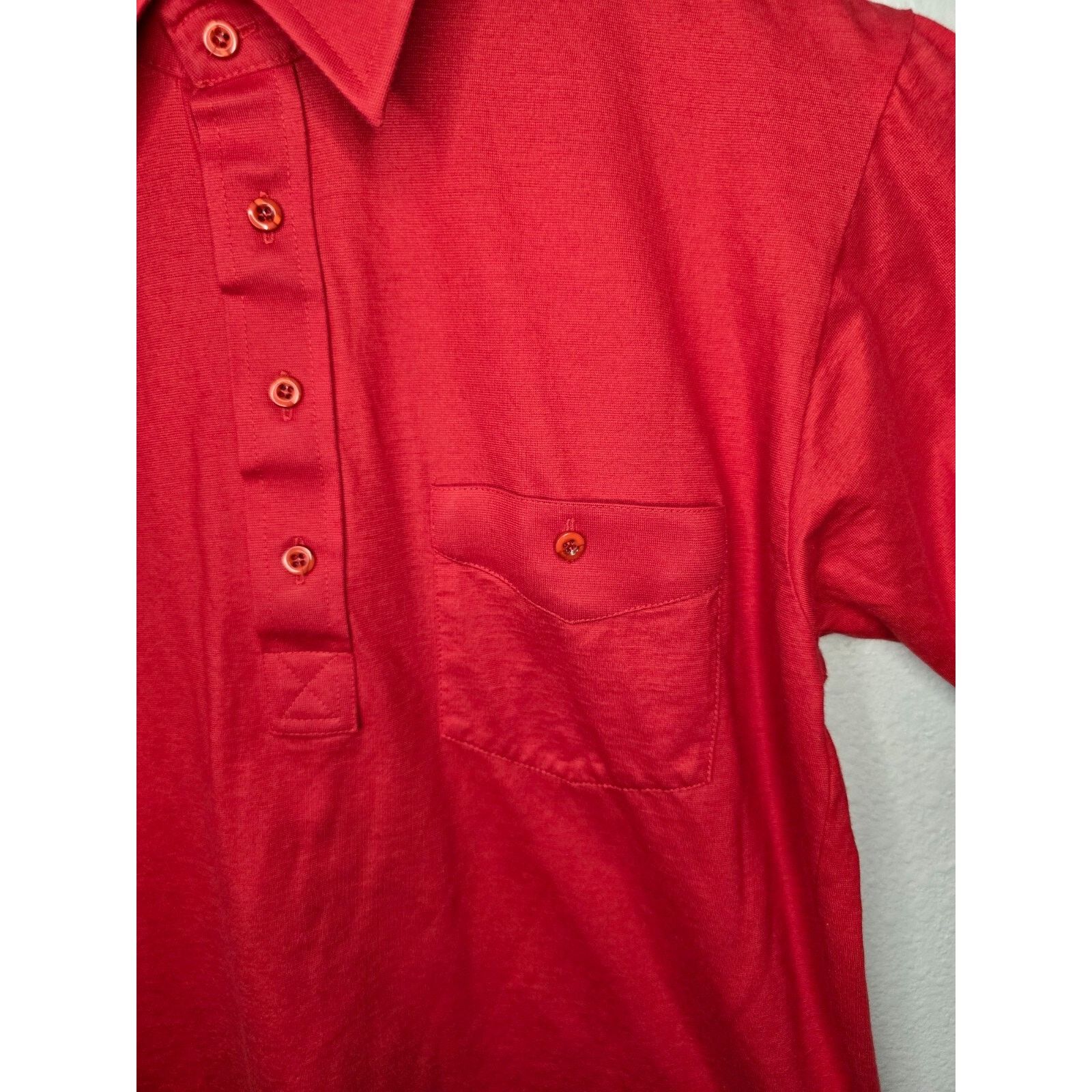 Puritan Vintage Womens Puritan Polo Medium Red short Sleeve Shirt Size M / US 6-8 / IT 42-44 - 2 Thumbnail