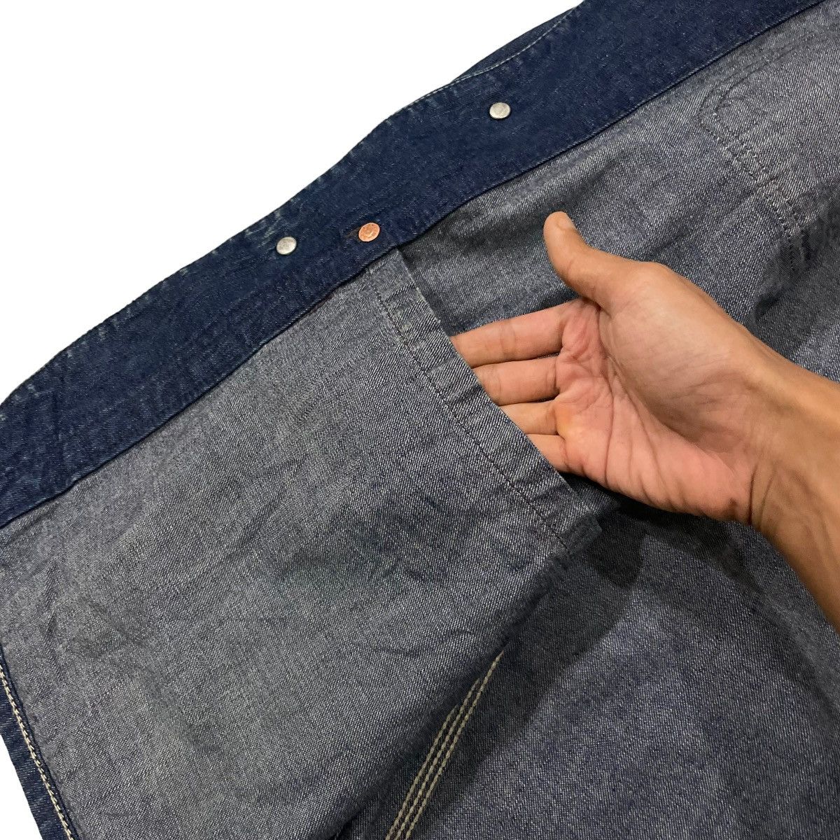 Blue Blue Japan Vintage Blue Blue Japan Arigato Denim Chore Jacket Size US S / EU 44-46 / 1 - 20 Thumbnail