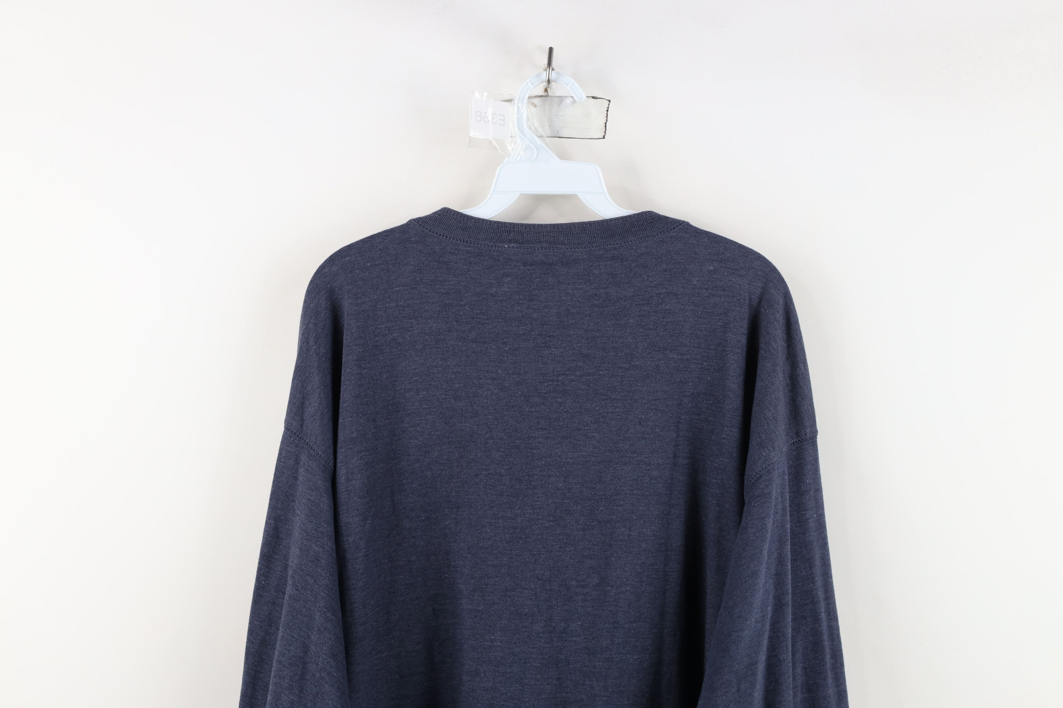 Vintage Vintage 90s Streetwear Blank Long Sleeve Henley T-Shirt Blue Size US XXL / EU 58 / 5 - 11 Thumbnail