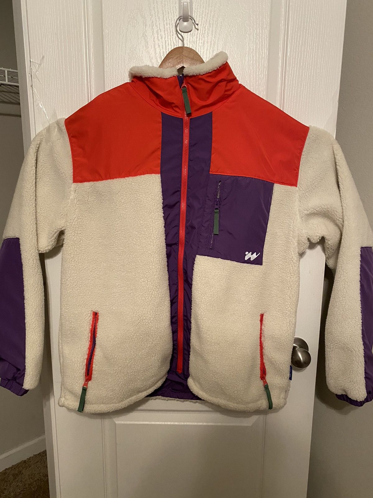 Without Walls Without Walls Nylon Blocked Sherpa Jacket Cream, Multi Size US XL / EU 56 / 4 - 2 Thumbnail