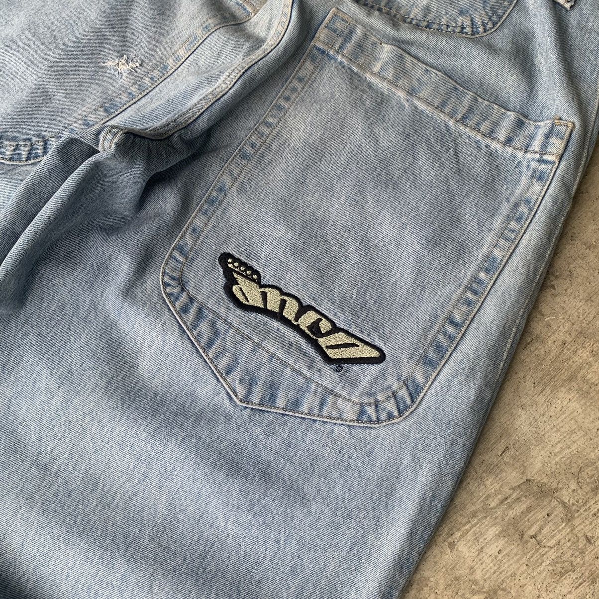 JNCO JNCO Low Down embroidery logo. big pocket Baggy denim Pants Size US 30 / EU 46 - 5 Thumbnail