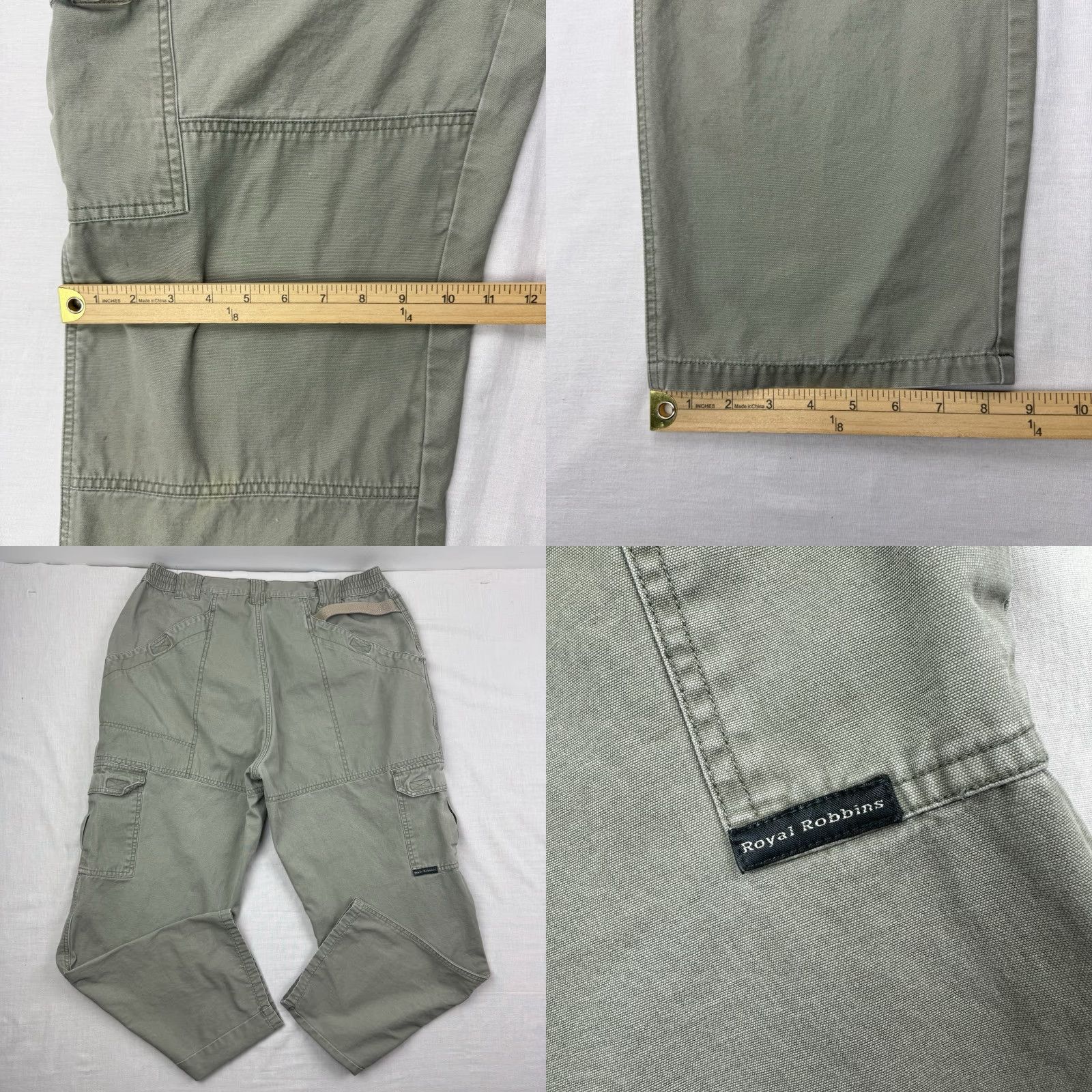 Royal Robbins VINTAGE Royal Robbins Cargo Pants Men 36 Regular Beige Cotton 90s Outdoor Safari Travel Cargo Men Size US 36 / EU 52 - 9 Thumbnail