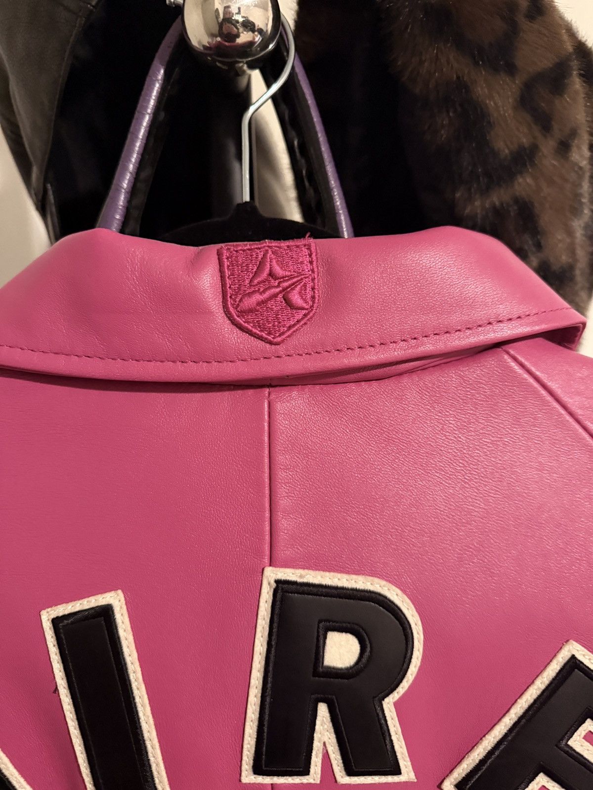 Avirex Avirex ICON Pink Leather Varsity Jacket Size L Size US L / EU 52-54 / 3 - 4 Thumbnail