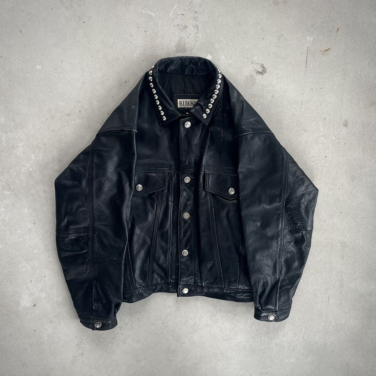 Vintage Studded Leather TruckerJacket Size US S / EU 44-46 / 1 - 1 Thumbnail