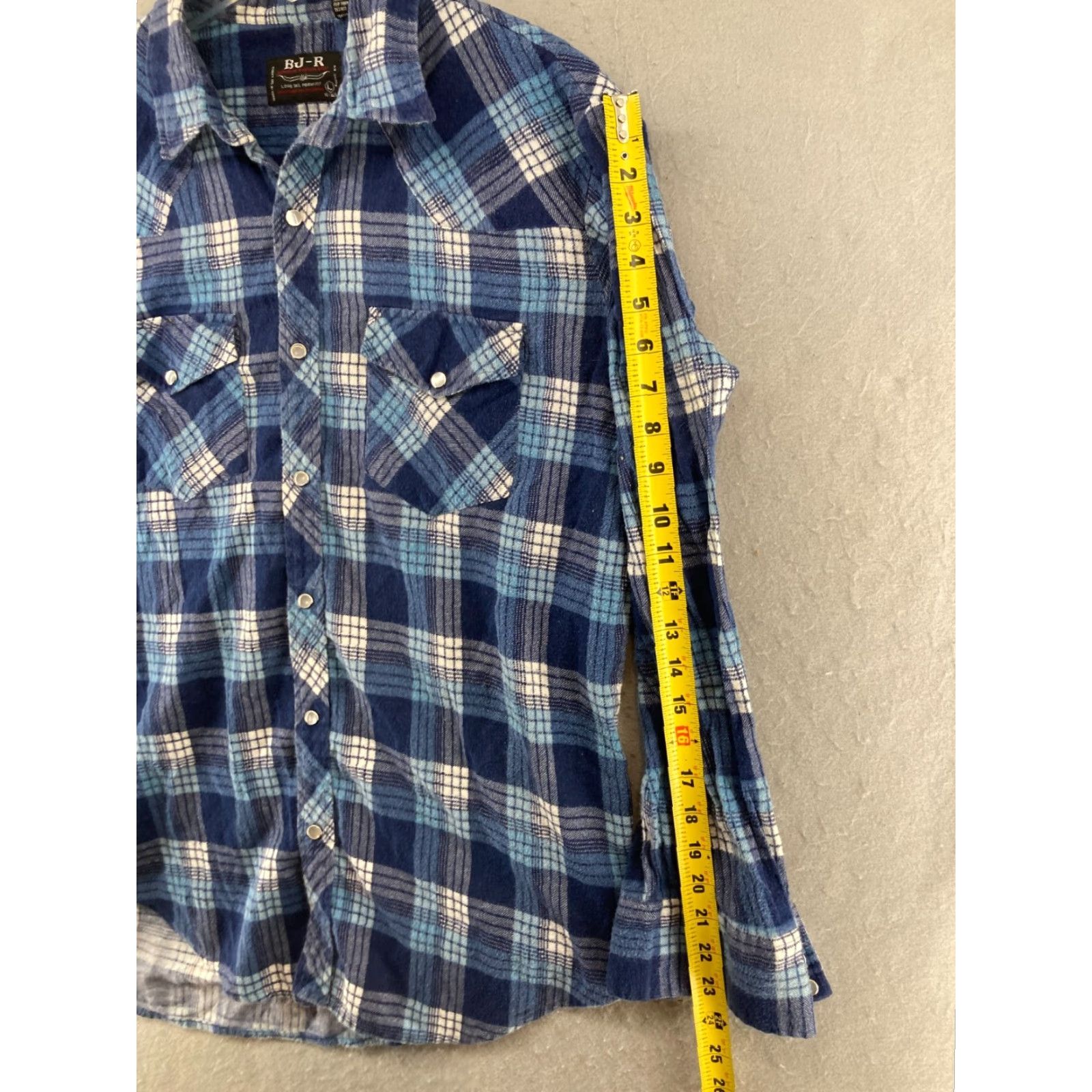 Vintage VINTAGE BJR RANCH WEAR Pearl Snap Western Shirt Mens L Long Sleeve Plaid Size US L / EU 52-54 / 3 - 4 Thumbnail