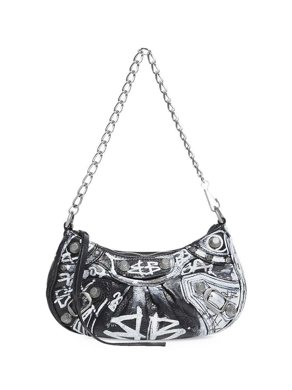 Balenciaga o1s1wg110624 Size: OS / Le Cagole Mini Bag in Black White Size ONE SIZE - 1 Thumbnail