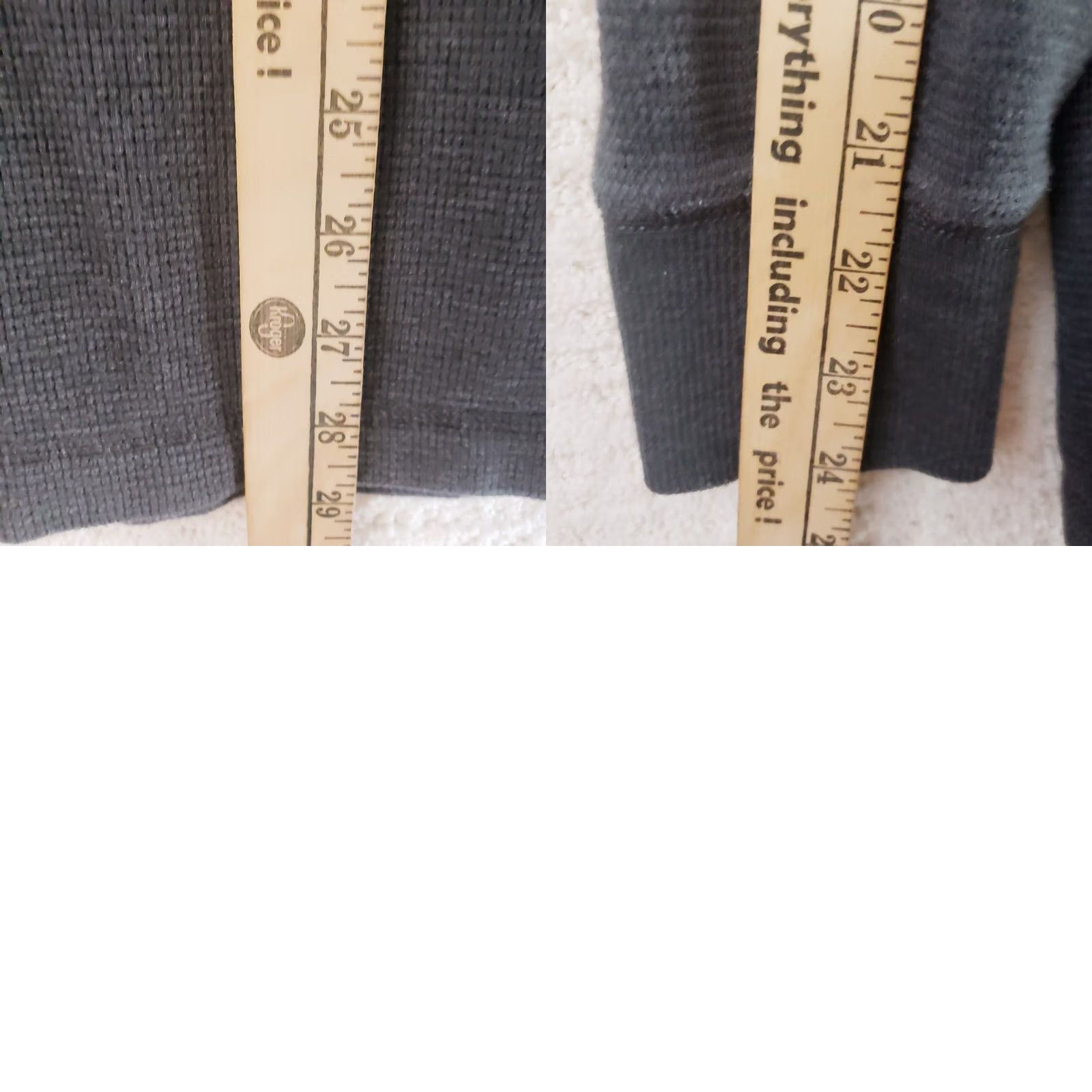 Vintage Casuals Henley Mens M Dark Gray Long Sleeve Waffle Knit Thermal Shirt Outdoors Size US M / EU 48-50 / 2 - 9 Thumbnail