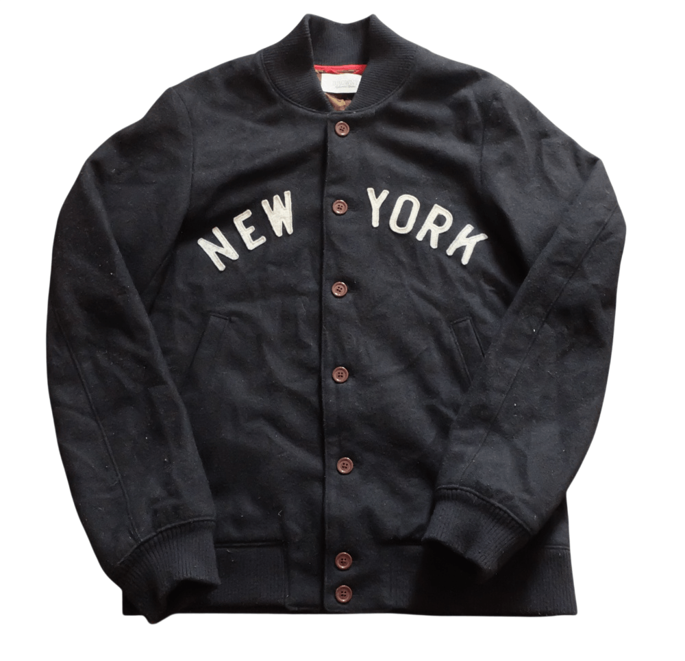 Japanese Brand Browny New York Wool Varsity Bomber Jacket Size US M / EU 48-50 / 2 - 1 Thumbnail