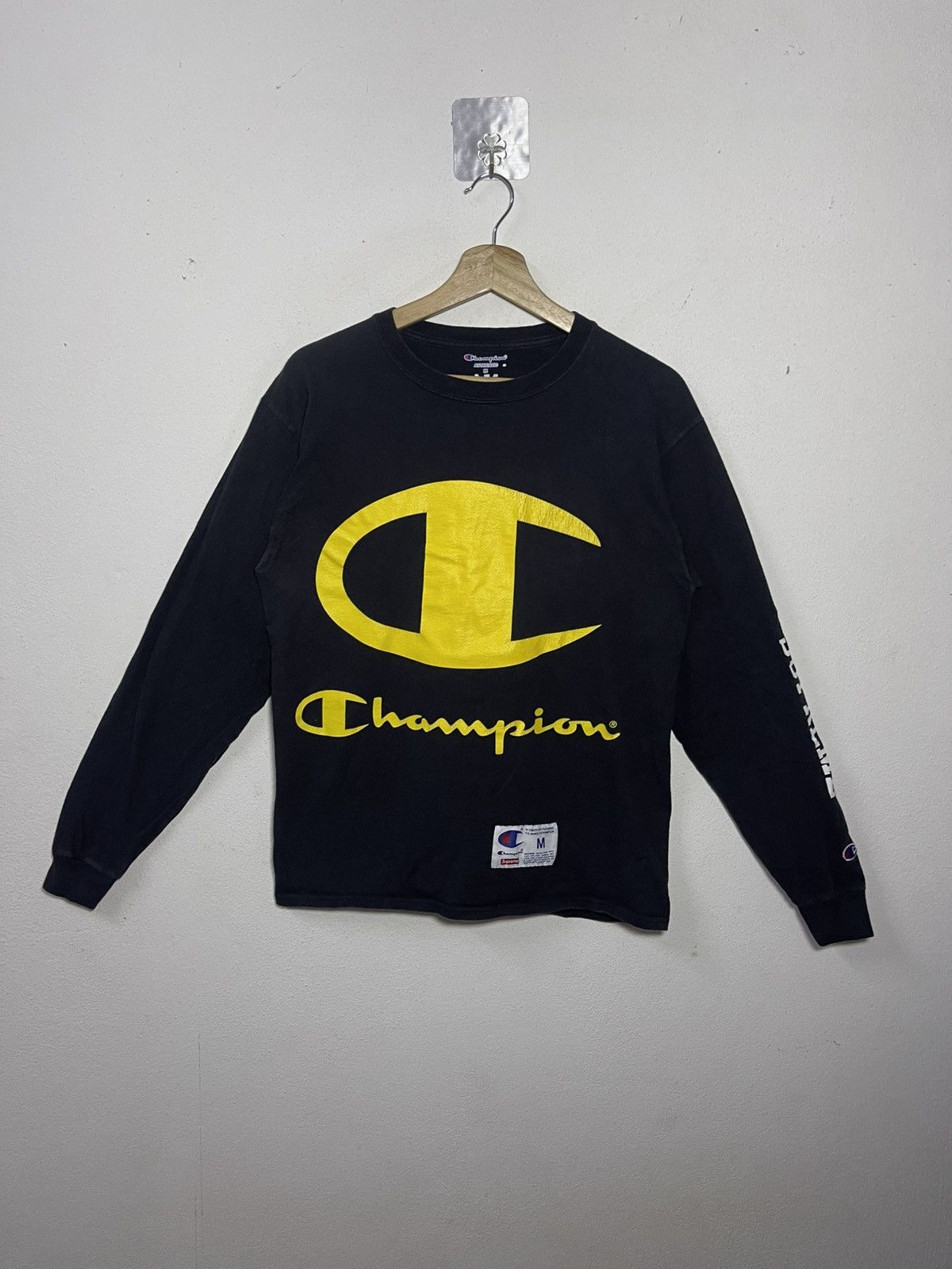 Champion × Supreme Supreme x Champion Stacked C Long Sleeve Tee Size US S / EU 44-46 / 1 - 1 Thumbnail