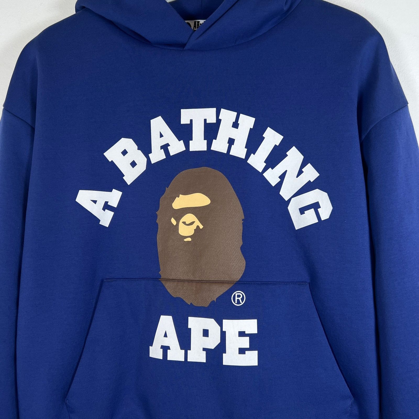 Bape Bape Blue Ape College Logo Puffer Hoodie Size M Size US M / EU 48-50 / 2 - 2 Thumbnail