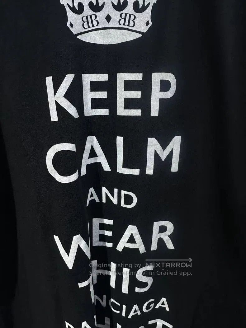 Balenciaga Balenciaga Crown Keep Calm Short Sleeve T. Size US L / EU 52-54 / 3 - 3 Thumbnail
