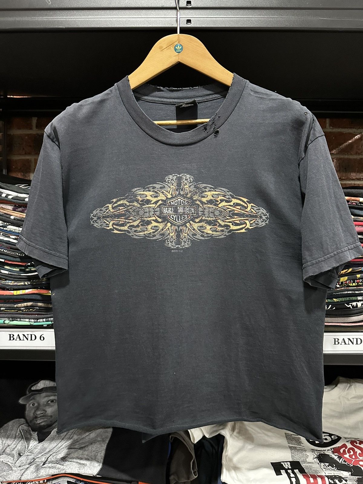 Harley Davidson Vintage Harley Davidson Arabic Distressed Boxy Tee Size US M / EU 48-50 / 2 - 1 Thumbnail