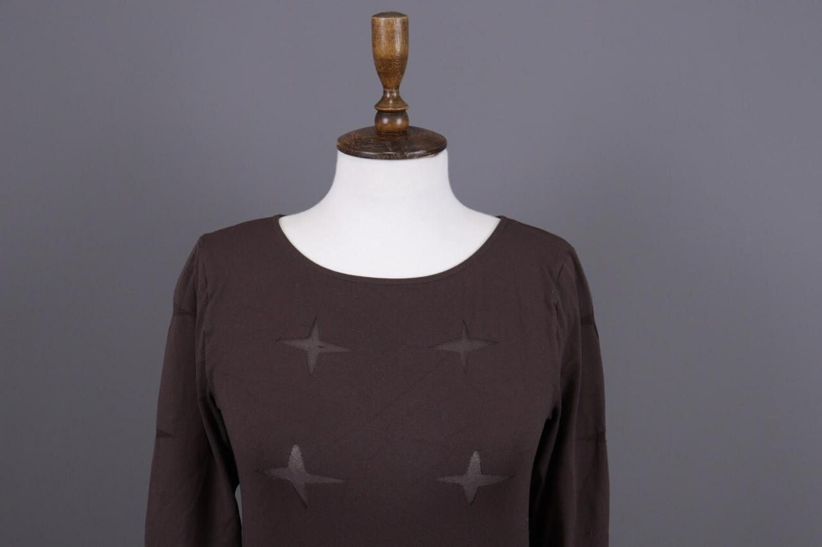 Wolford Wolford Brown Big Star Scoop Neck Long Sleeve Sweater Size M Size M / US 6-8 / IT 42-44 - 2 Thumbnail