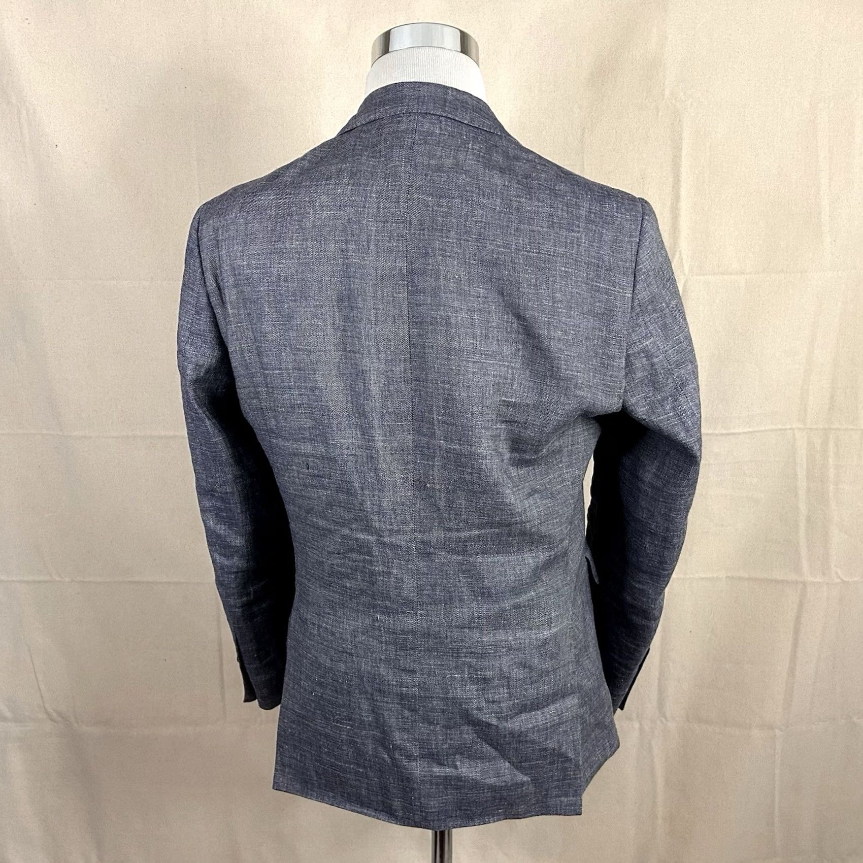 Joseph Abboud Joseph Abboud Sport Coat 38R Slim Profilo Linen Blend Blue Gray Two Button Jacket Coat Mens Size US XS / EU 42 / 0 - 7 Thumbnail