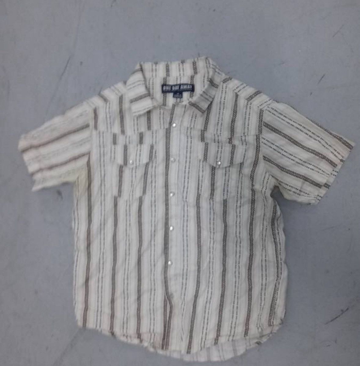 Other ONE DAY AWAY Striped Cotton Short Sleeve Button-Up Size M Size US M / EU 48-50 / 2 - 1 Thumbnail