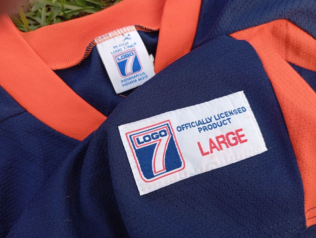 Logo 7 VTG 90s NFL Denver Broncos Elway #7 Jersey 🏈🏟️ Size US L / EU 52-54 / 3 - 4 Thumbnail