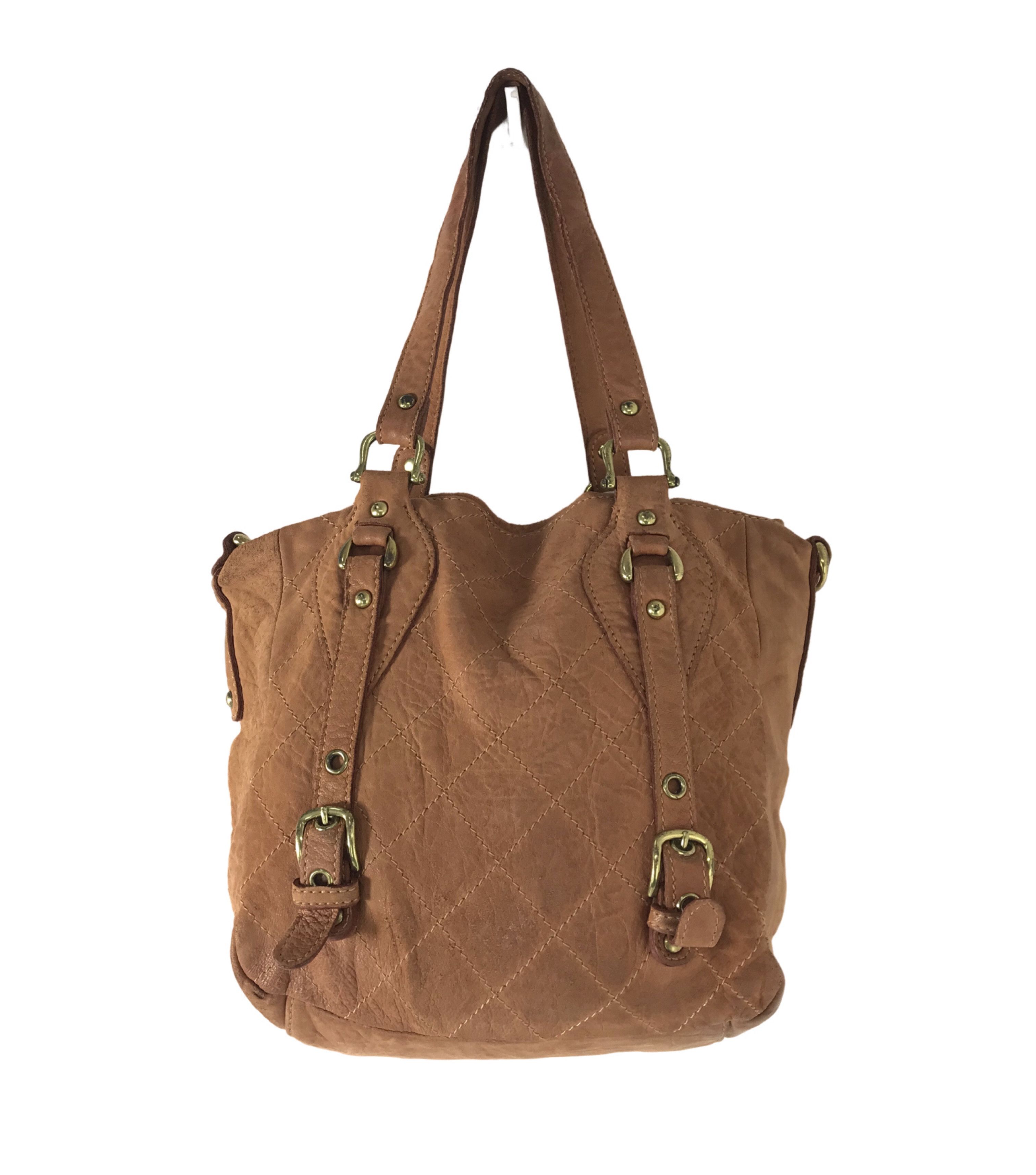Genuine Leather Rabeanco Jacquard Brown Leather Hand Bag Size ONE SIZE - 2 Thumbnail