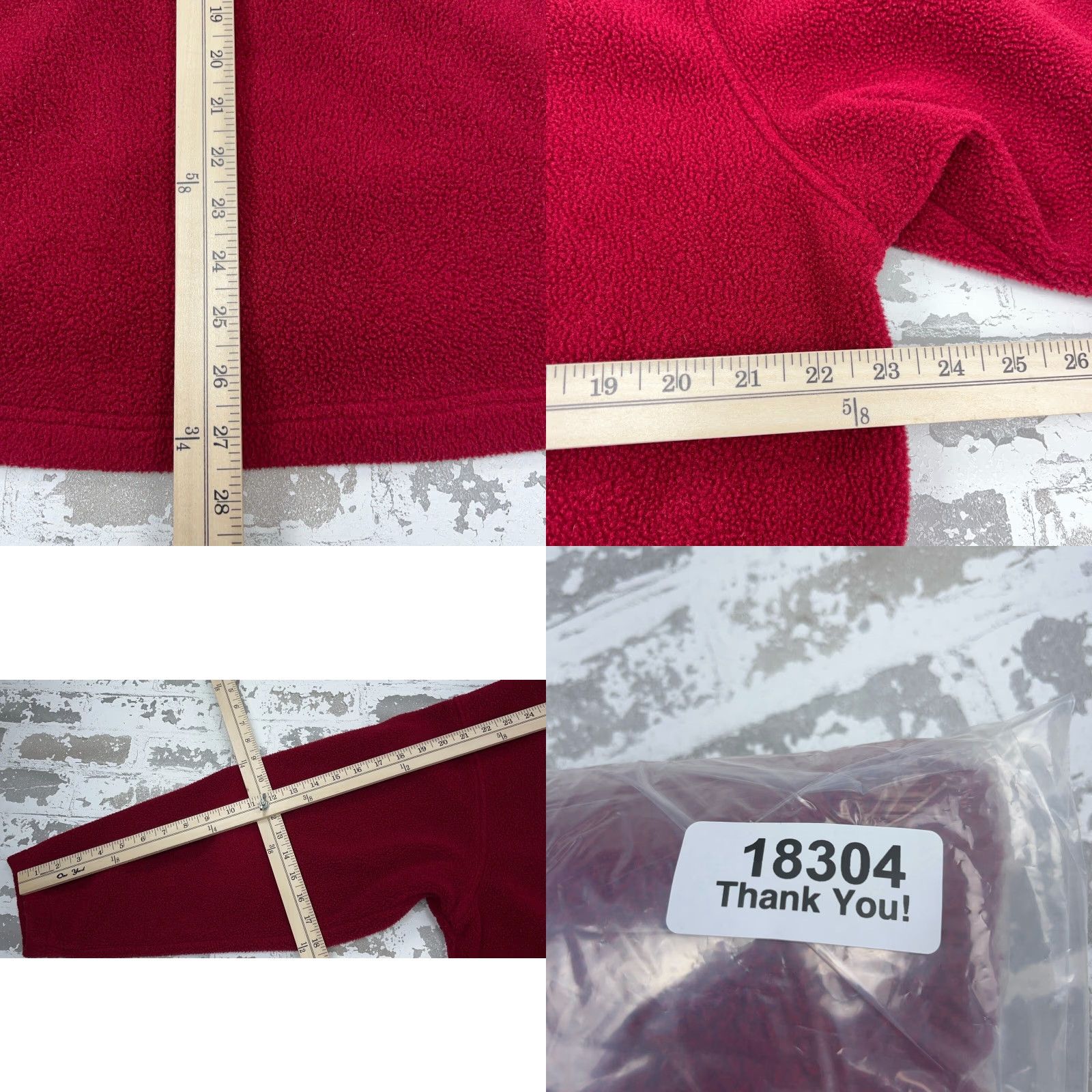 Vintage VINTAGE L.L. Bean Jacket Mens Large Red Fleece Full Zip Short Bomber Jacket Size US L / EU 52-54 / 3 - 8 Thumbnail