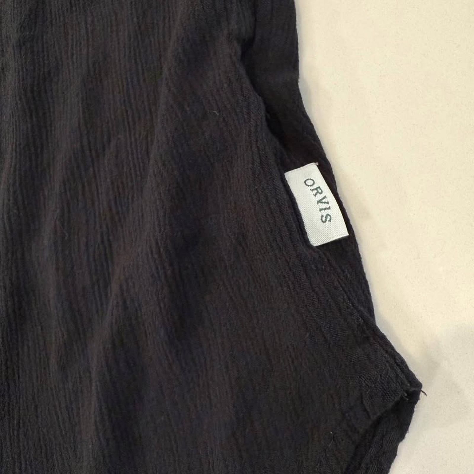 Orvis Orvis Short Sleeve Button Front V-Neck Blouse Women's XL Size XL / US 12-14 / IT 48-50 - 3 Thumbnail