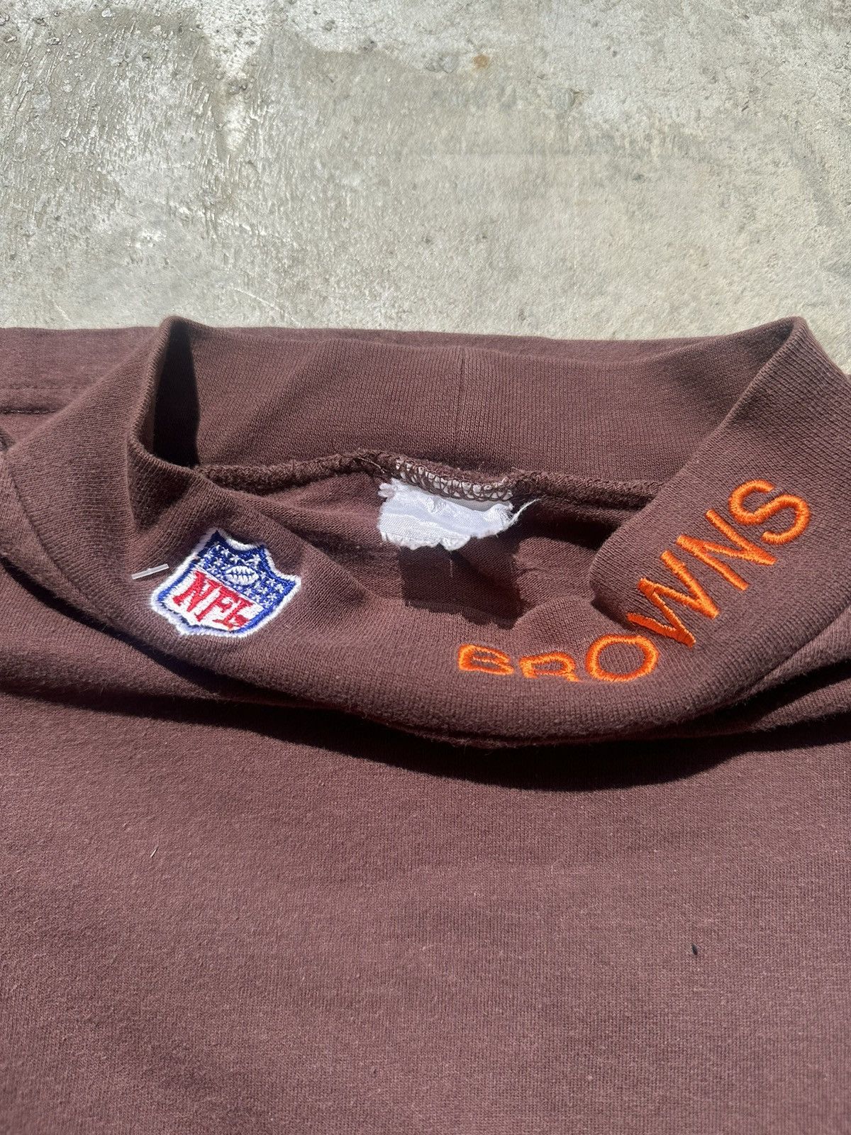 NFL × Vintage Cleveland browns high neck long sleeve shirt Size US L / EU 52-54 / 3 - 3 Thumbnail