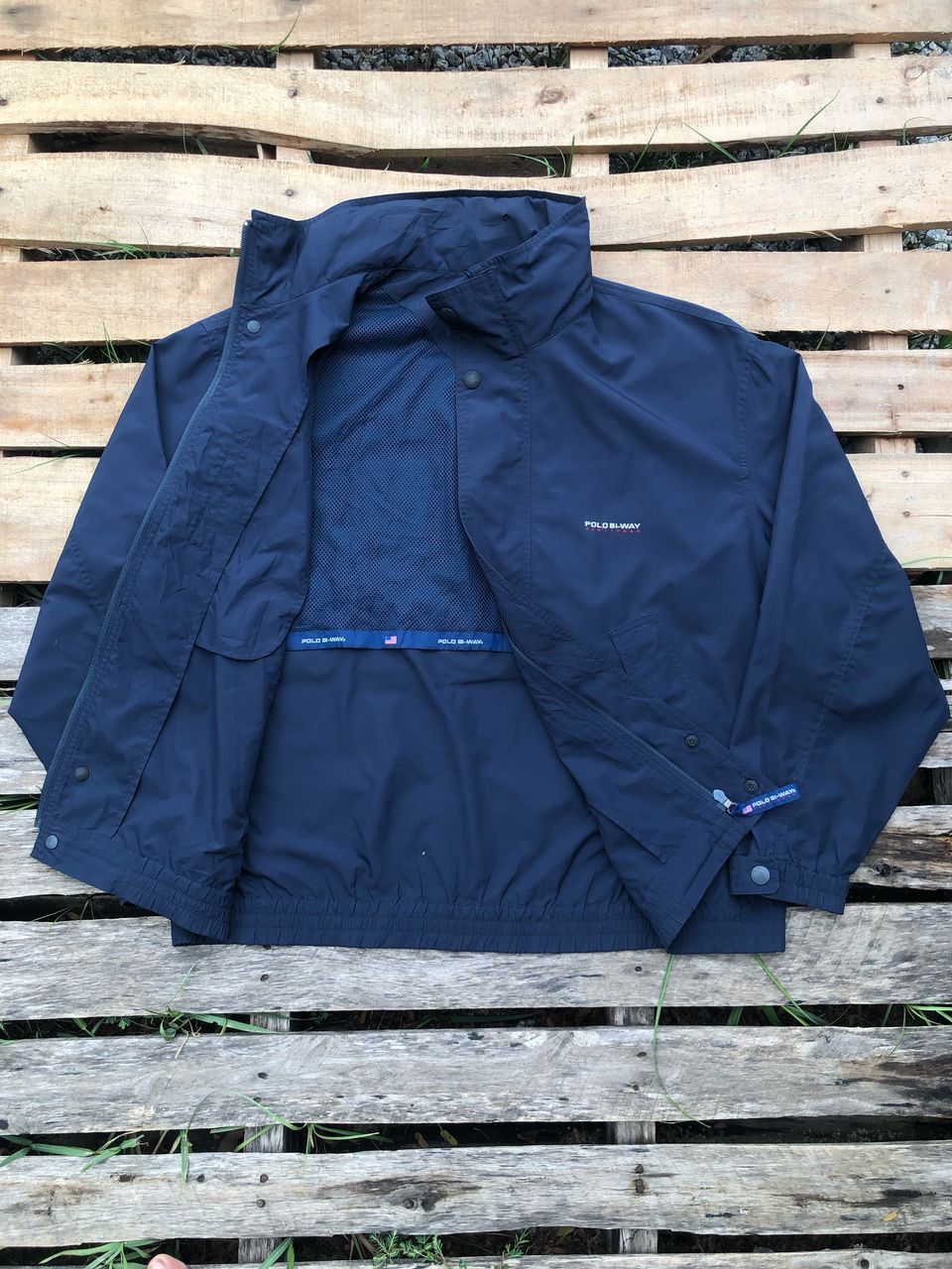 Polo Ralph Lauren × Ralph Lauren × Vintage Vintage Polo Bi-Way Zipper Jacket Size US L / EU 52-54 / 3 - 1 Thumbnail