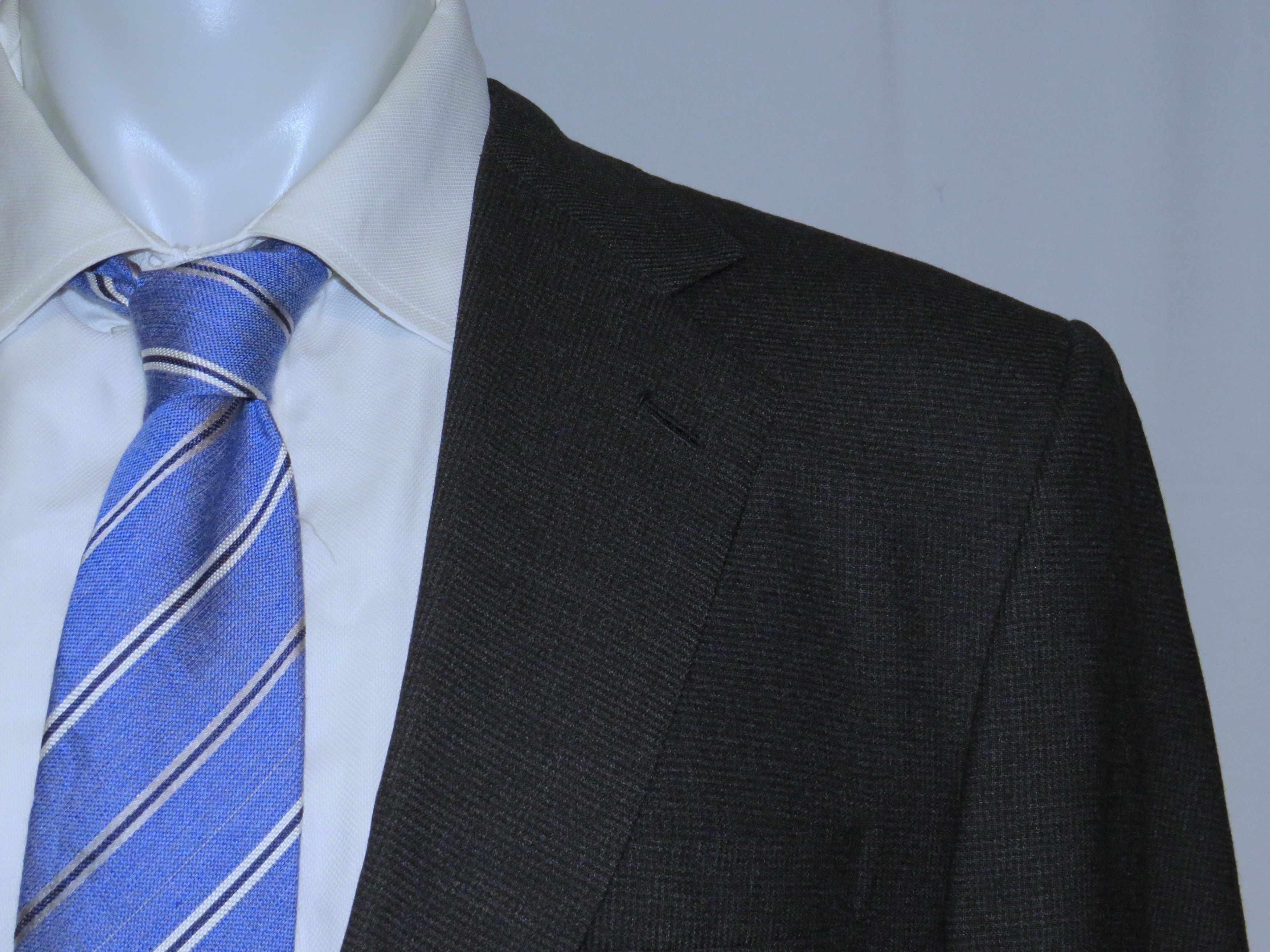 Brioni Nomentano Black & Gray Check Two Button Sport Coat 44L Size 44L - 5 Thumbnail