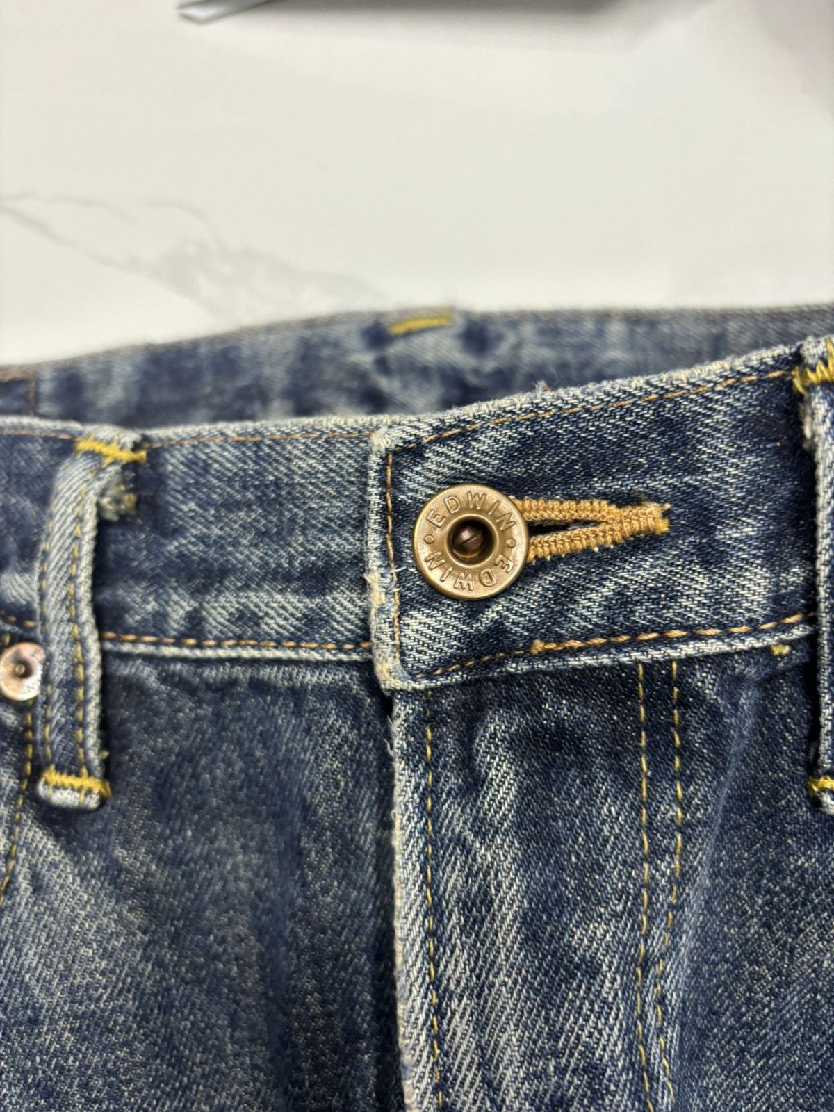 Kapital 🔥EDWIN 505x SELVEDGE BAGGY JEANS RIPPED DENIM JEANS Size US 30 / EU 46 - 9 Thumbnail
