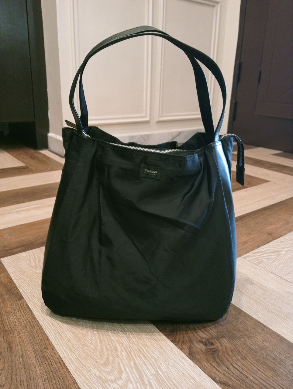 Yohji Yamamoto YOHJI YAMAMOTO Y'SACCS LEATHER + CANVAS TOTE BAG Size ONE SIZE - 2 Thumbnail