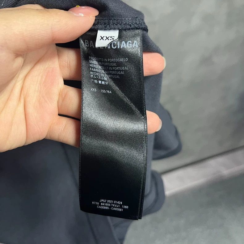 Balenciaga Balenciaga White Label Black Grey Embroidered Cola Pattern Size US XXS / EU 40 - 3 Thumbnail