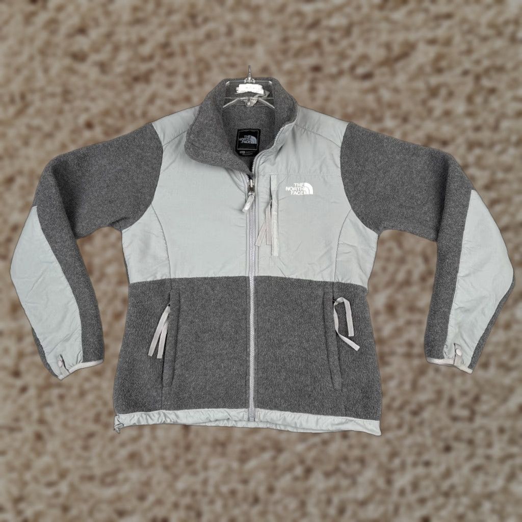 The North Face The North Face Jacket Women S Gray Polyester Fleece Full Zip Mock Denali Logo Zipper Embroidered Size S / US 4 / IT 40 - 1 Thumbnail