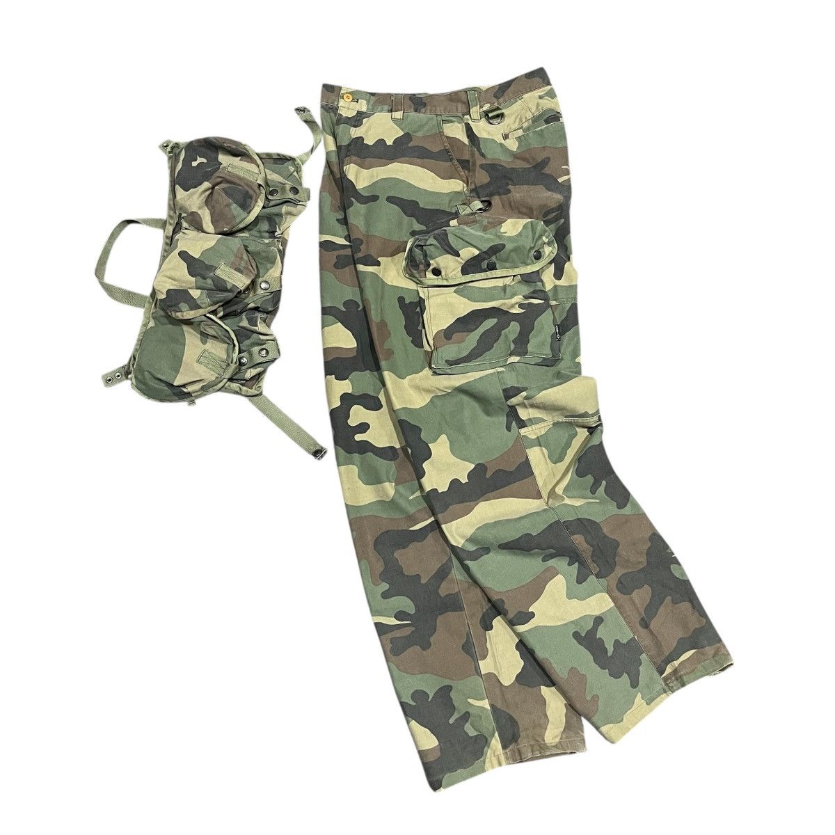 US Army Camouflage Trouser Cargo Pant With Chest Rig