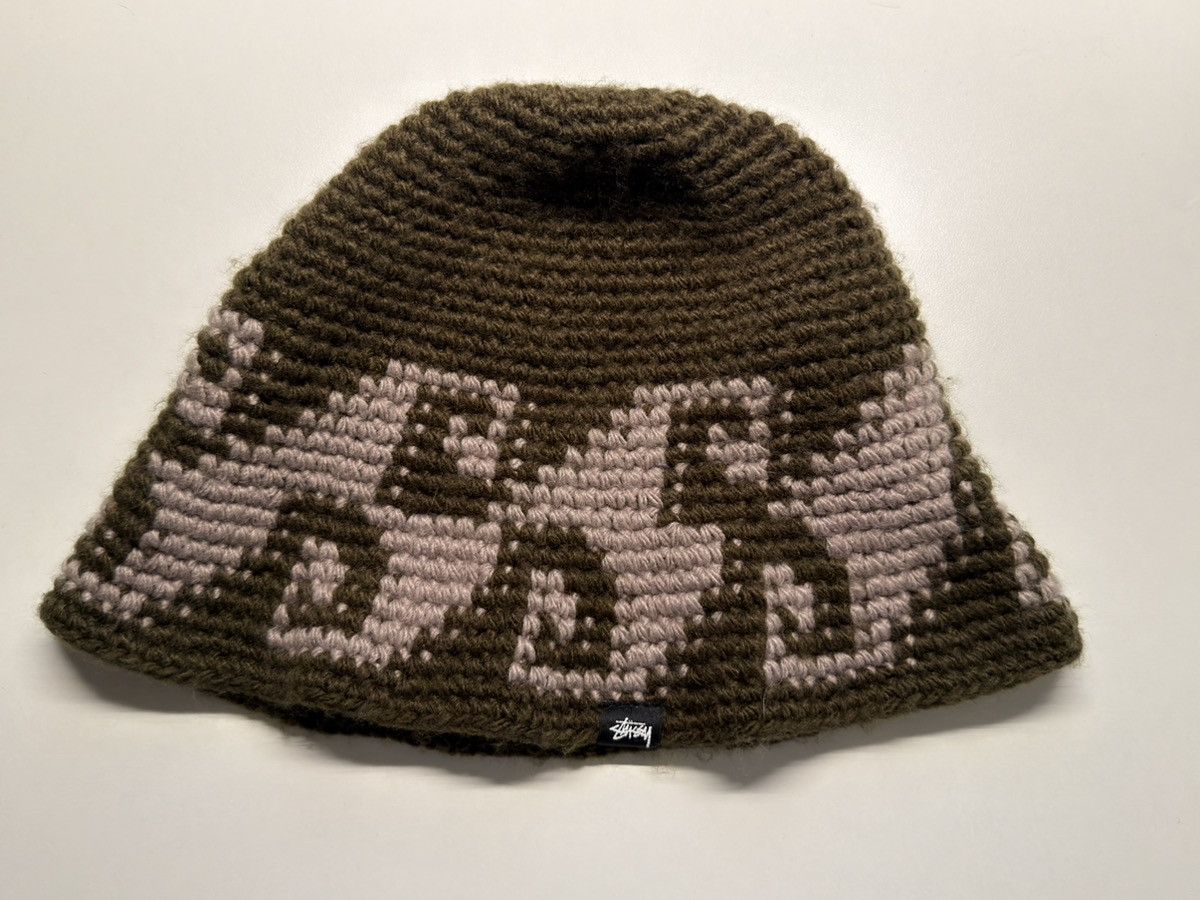 Stussy Stussy Waves Knit Bucket Hat - Brown Size ONE SIZE - 1 Thumbnail