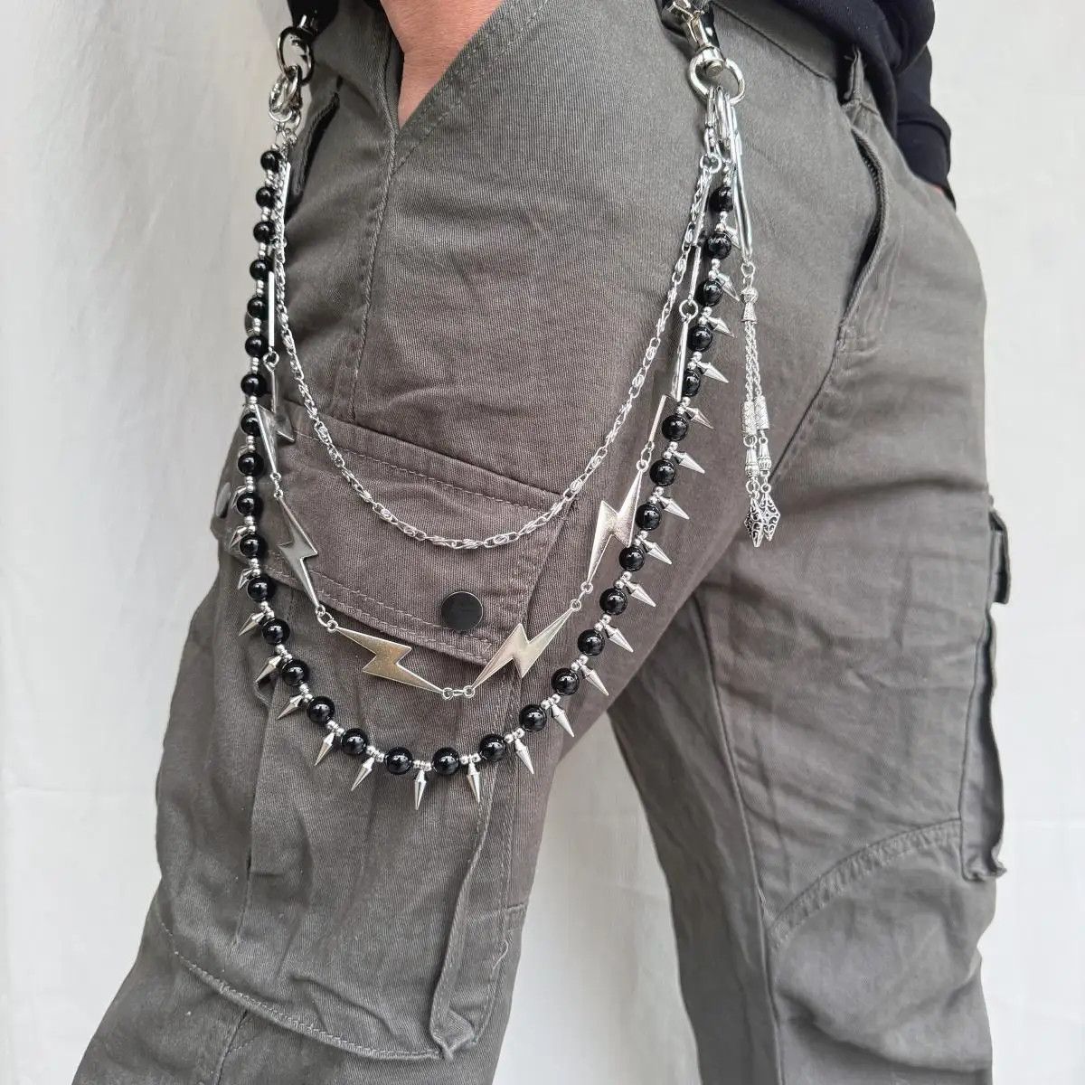 Vintage Punk Agate Lightning Wallet Chain Size ONE SIZE - 1 Thumbnail