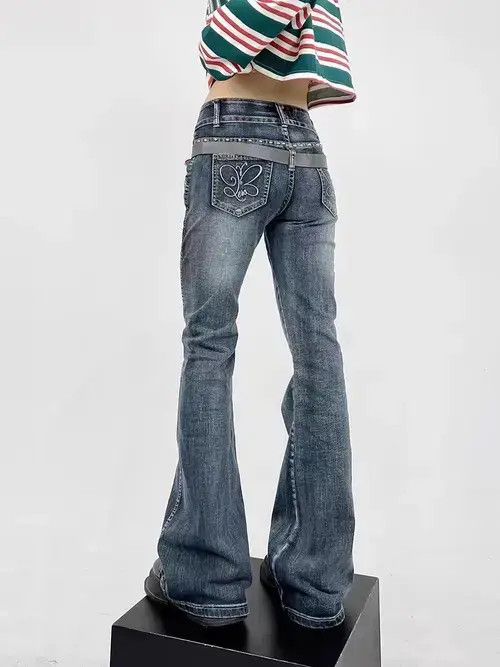 Jean damaged faded grunge ripped jeans Size US 32 / EU 48 - 5 Thumbnail