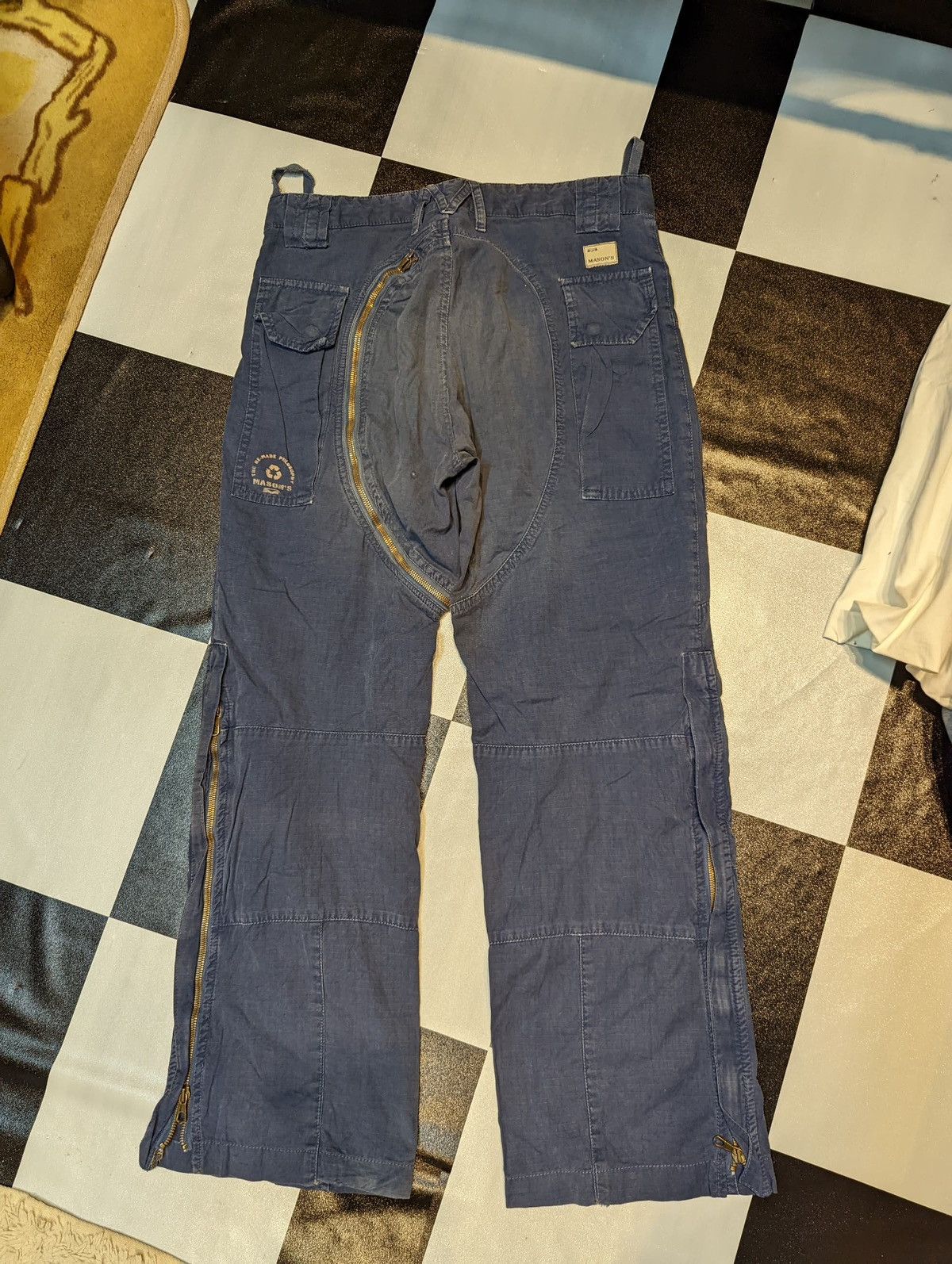 Mason's Masons Punks Bush Pants Navy Size US 30 / EU 46 - 2 Thumbnail