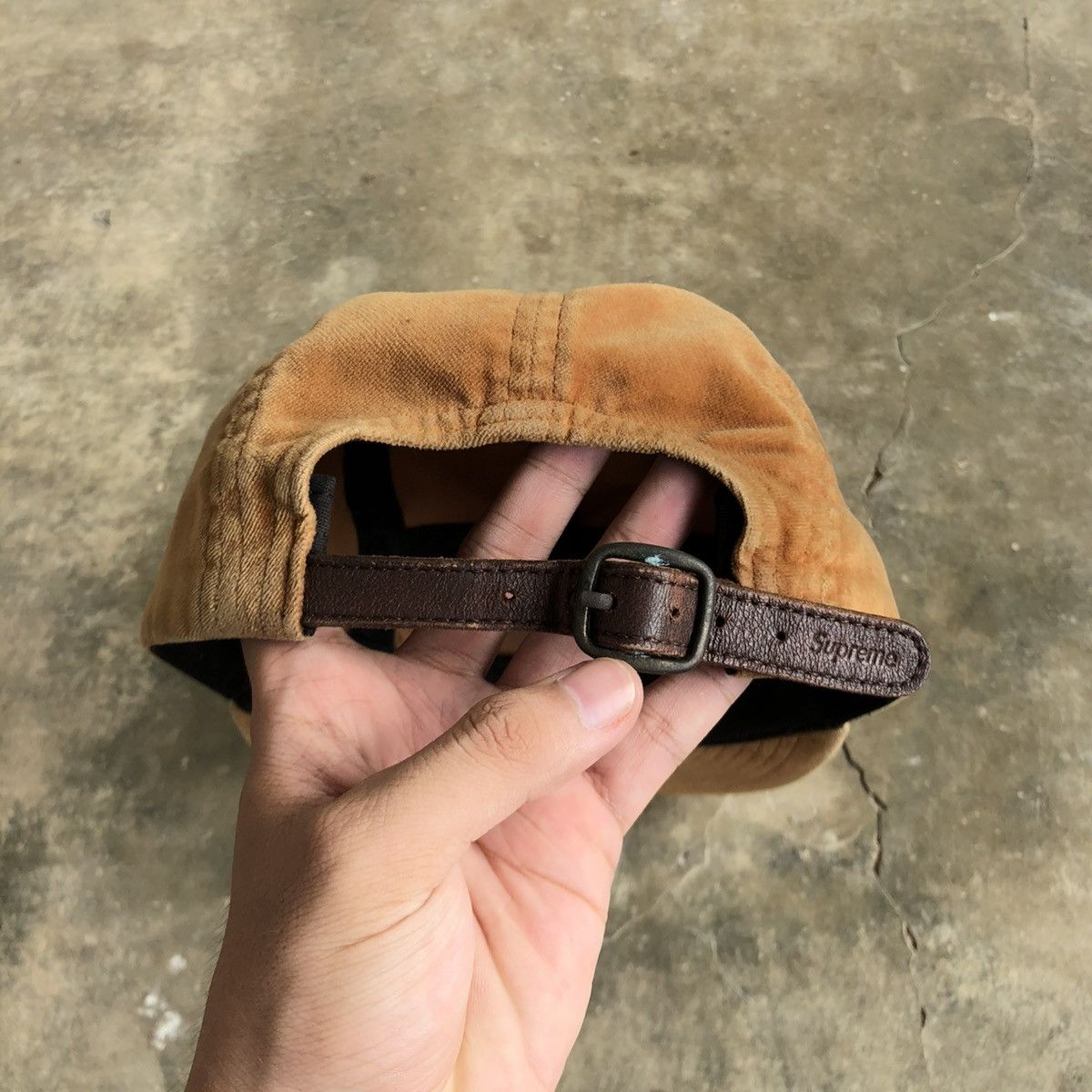 Supreme Supreme Velvet Camp Cap Brown Tan Size ONE SIZE - 4 Thumbnail