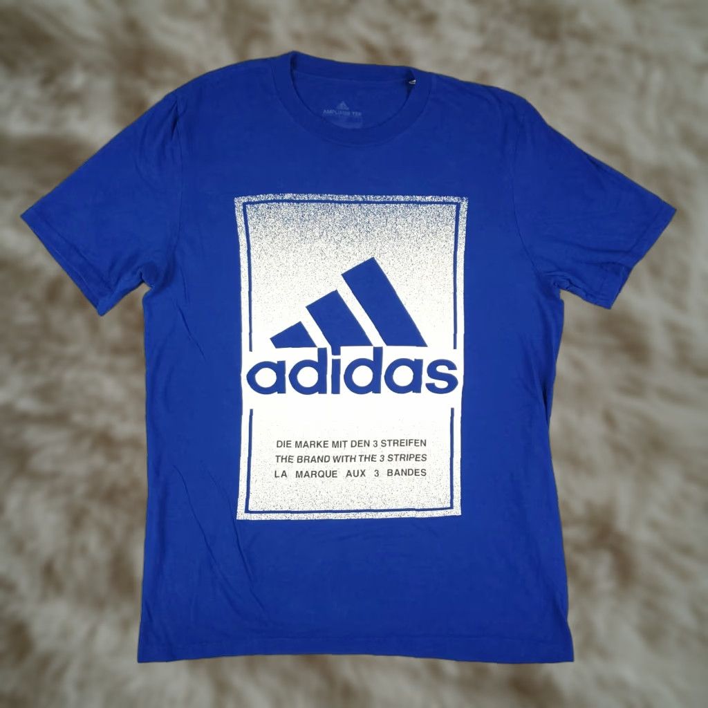 Adidas Adidas T-Shirt Mens Small Blue Logo Casual Short Sleeve Regular Fit Sports Size US S / EU 44-46 / 1 - 1 Thumbnail