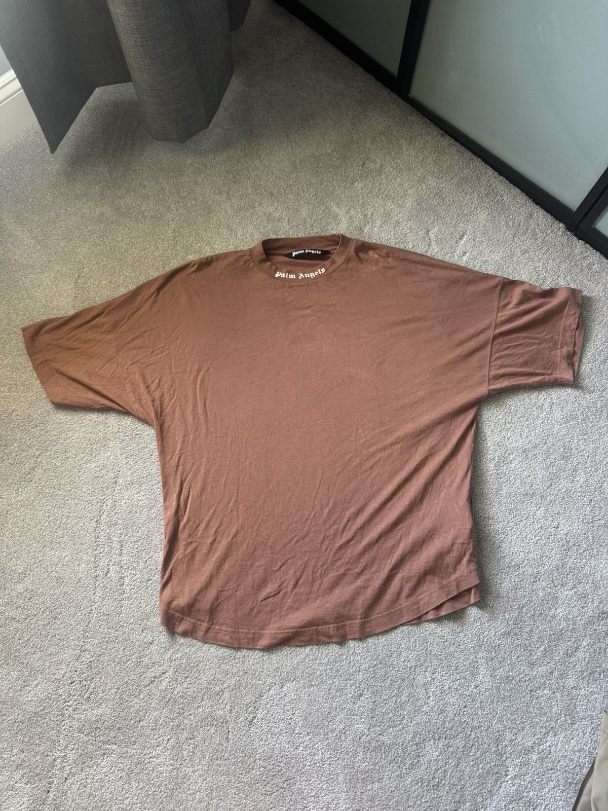 Palm Angels Light Brown Palm Angels Logo Tee Size US XL / EU 56 / 4 - 2 Thumbnail